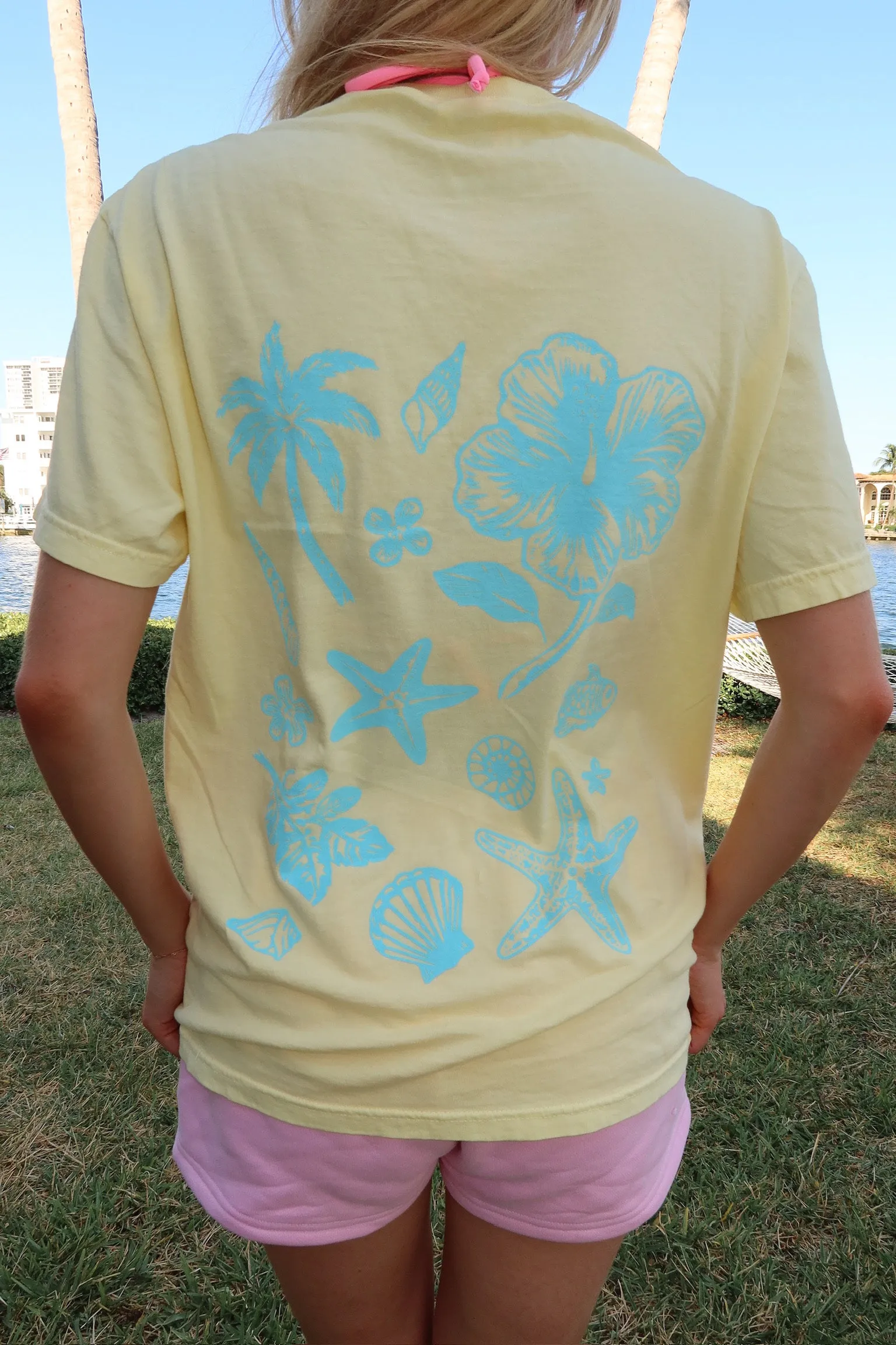 Banana Blue Tropical Comfort Colors Tee sold by Sunkissed Coconut product image thumbnail 4