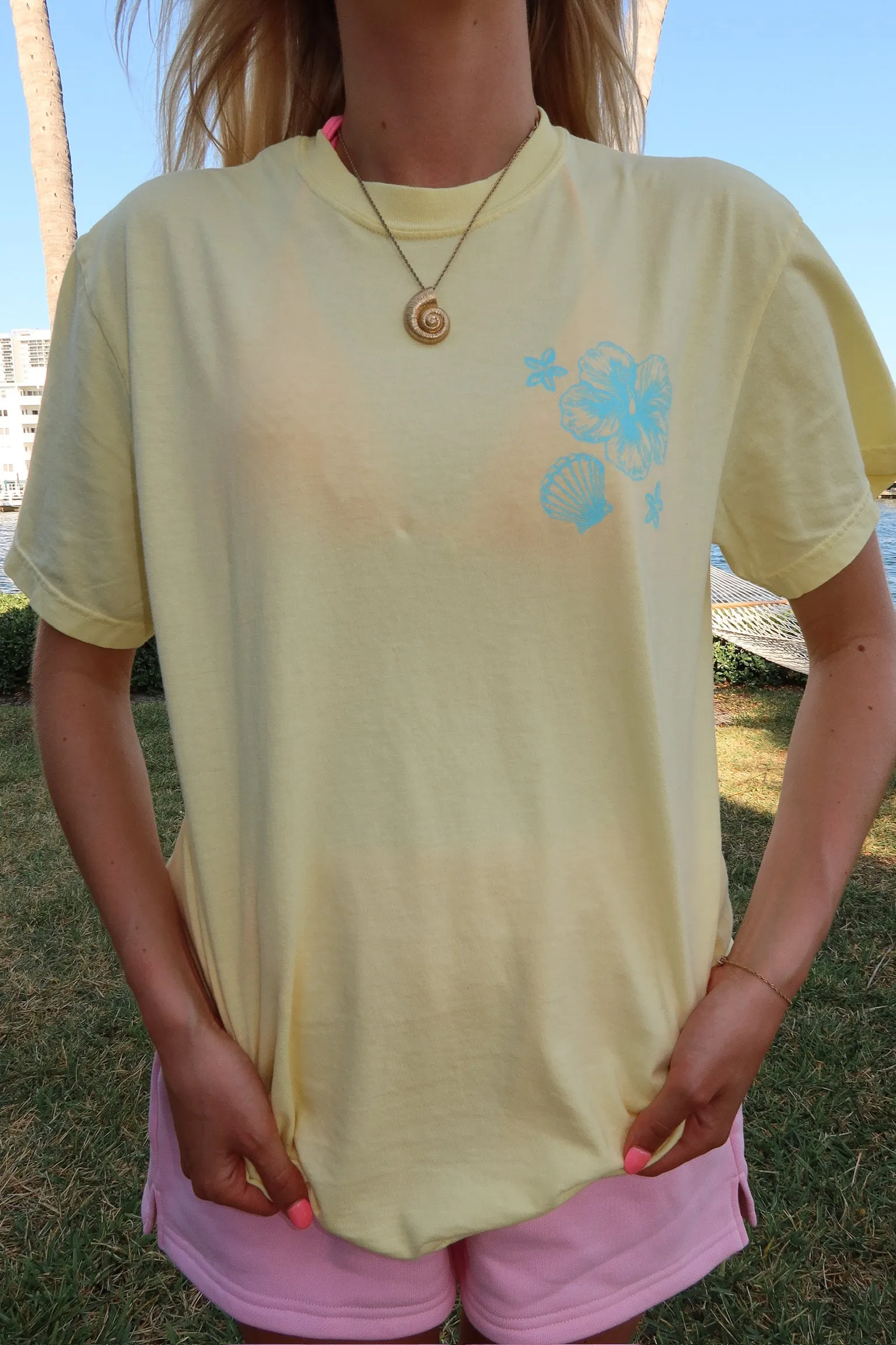 Banana Blue Tropical Comfort Colors Tee sold by Sunkissed Coconut product image thumbnail 3