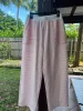 Light Pink and White Big Striped Sweatpants sold by Sunkissed Coconut