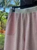 Light Pink and White Big Striped Sweatpants sold by Sunkissed Coconut