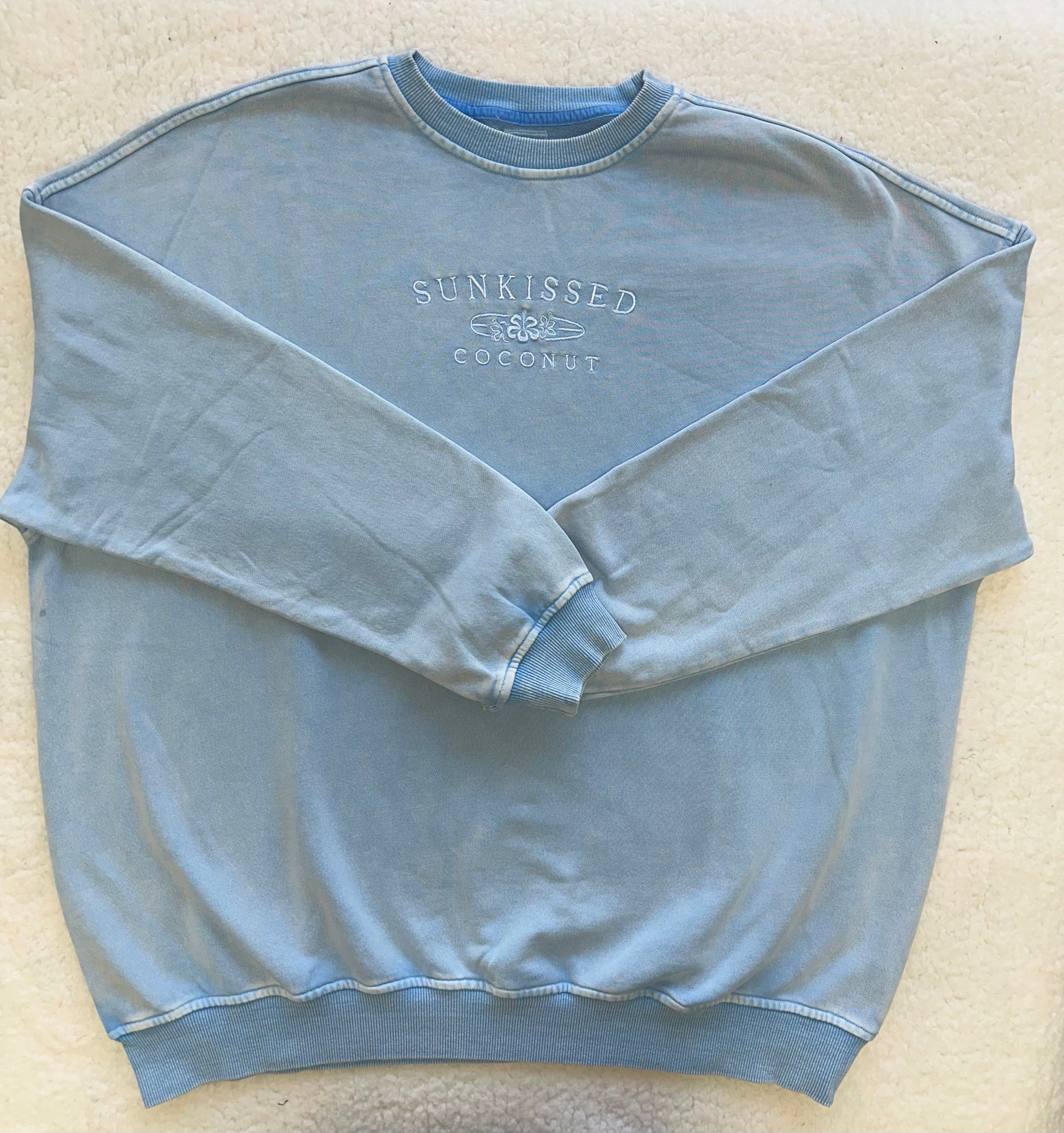 Washed Embroidered Logo Sweatshirt sold by Sunkissed Coconut product image thumbnail 3