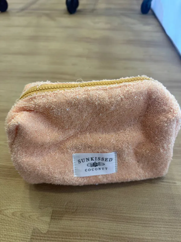 Orange Y2K Handmade Travel Pouch sold by Sunkissed Coconut