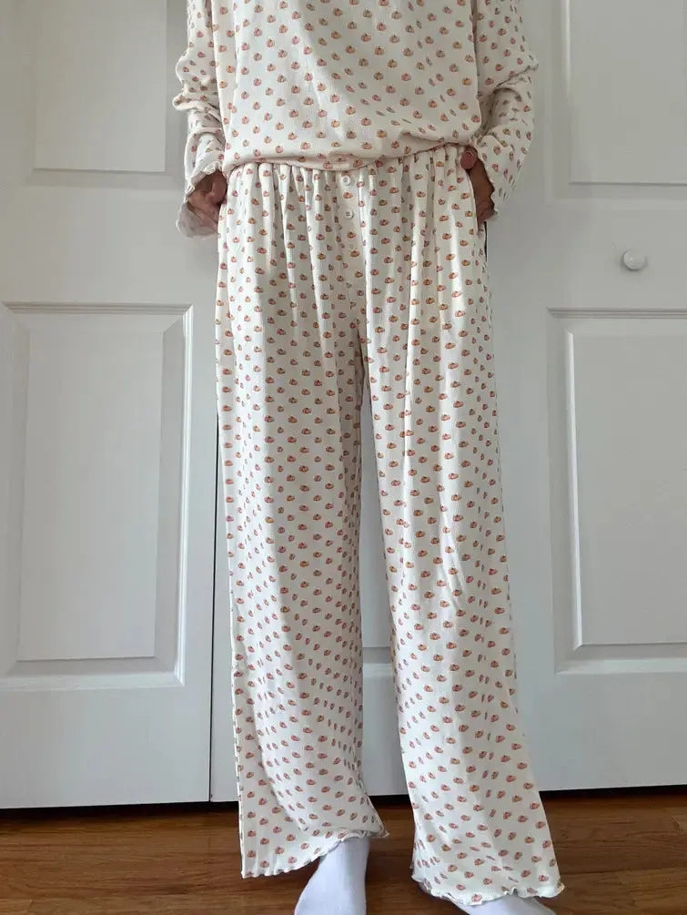 Pumpkin Fall Autumn Pajama Pants sold by Sunkissed Coconut