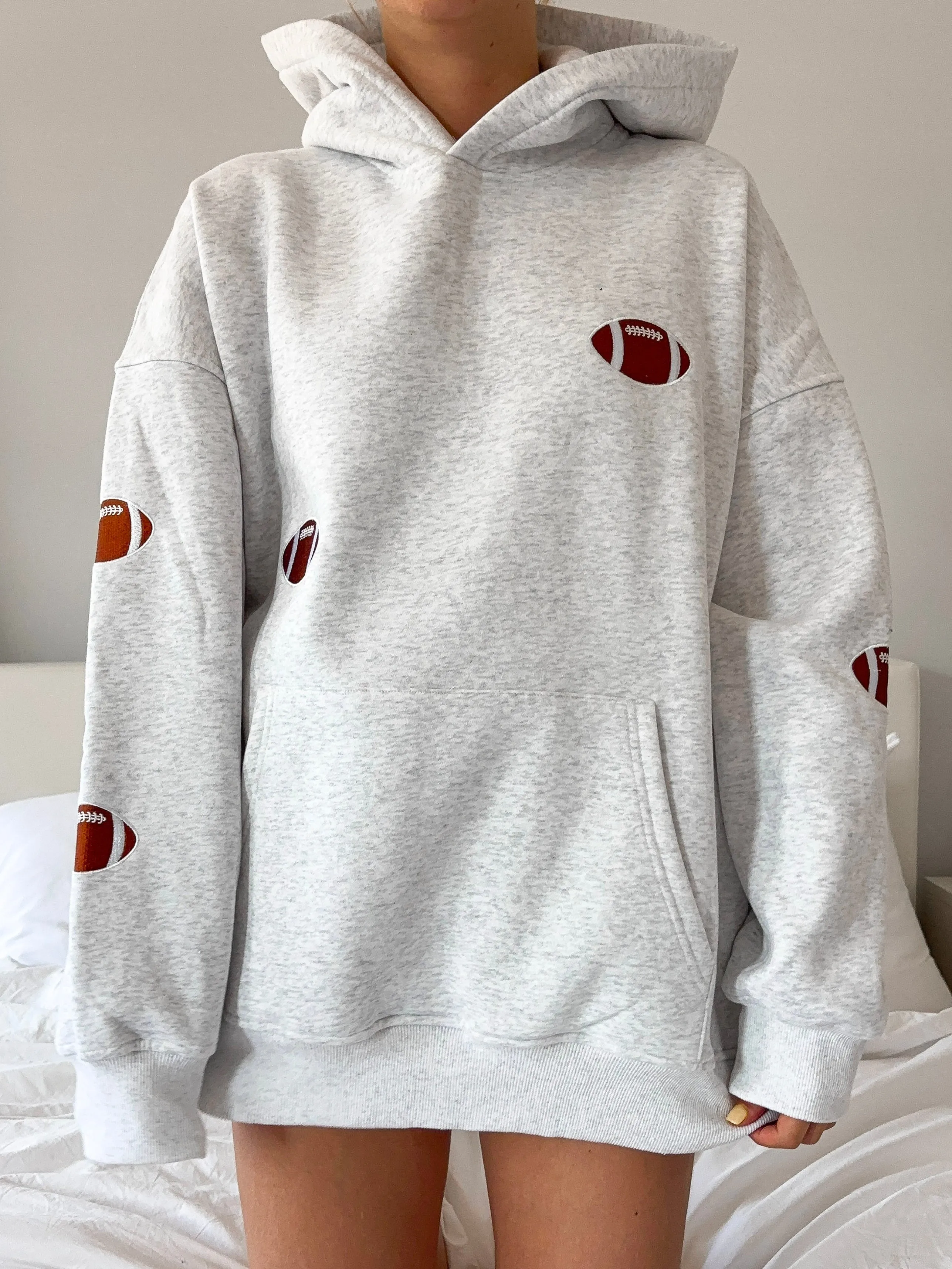Football Embroider Hoodie sold by Sunkissed Coconut product image thumbnail 5