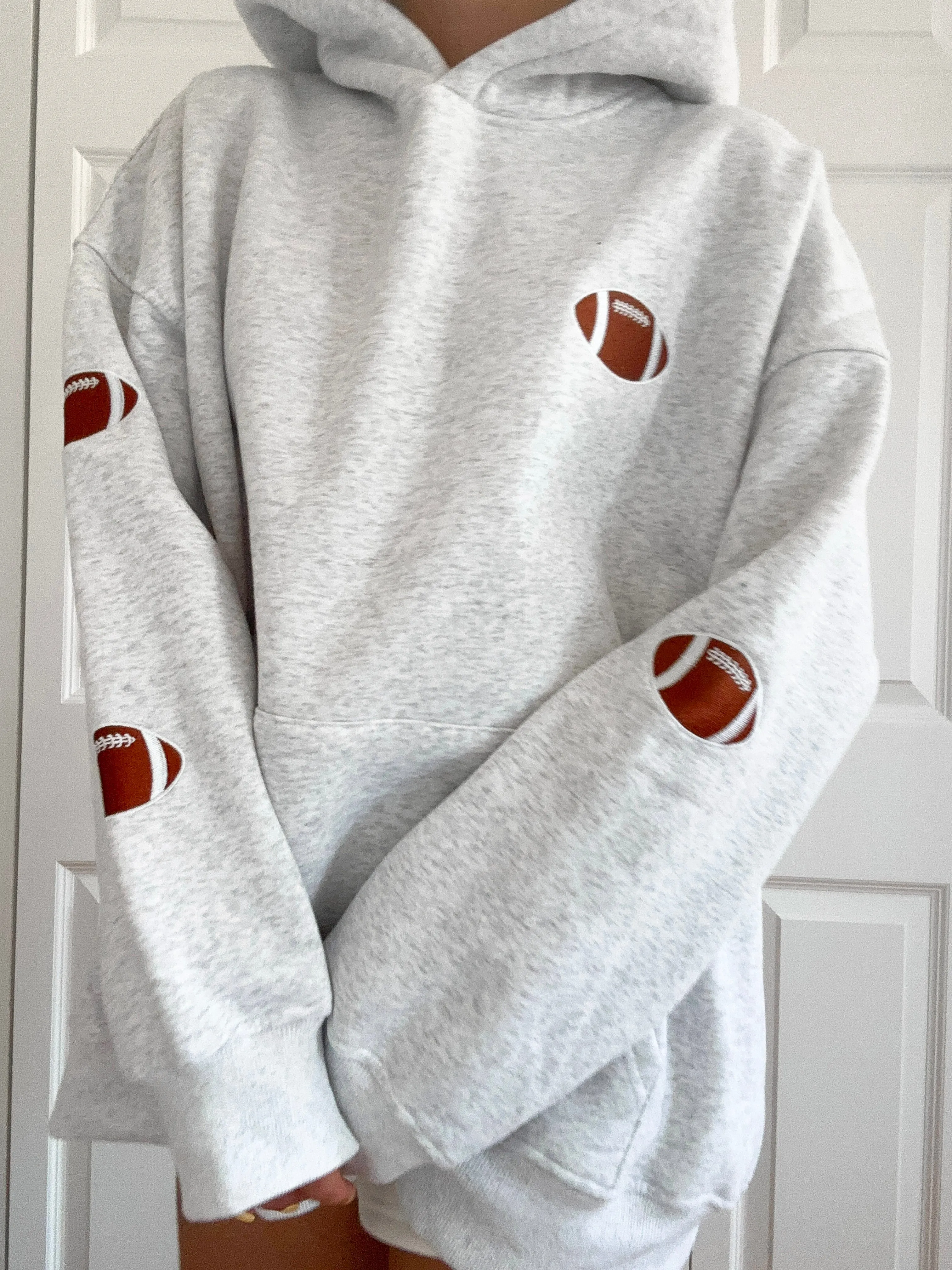 Football Embroider Hoodie sold by Sunkissed Coconut product image thumbnail 2