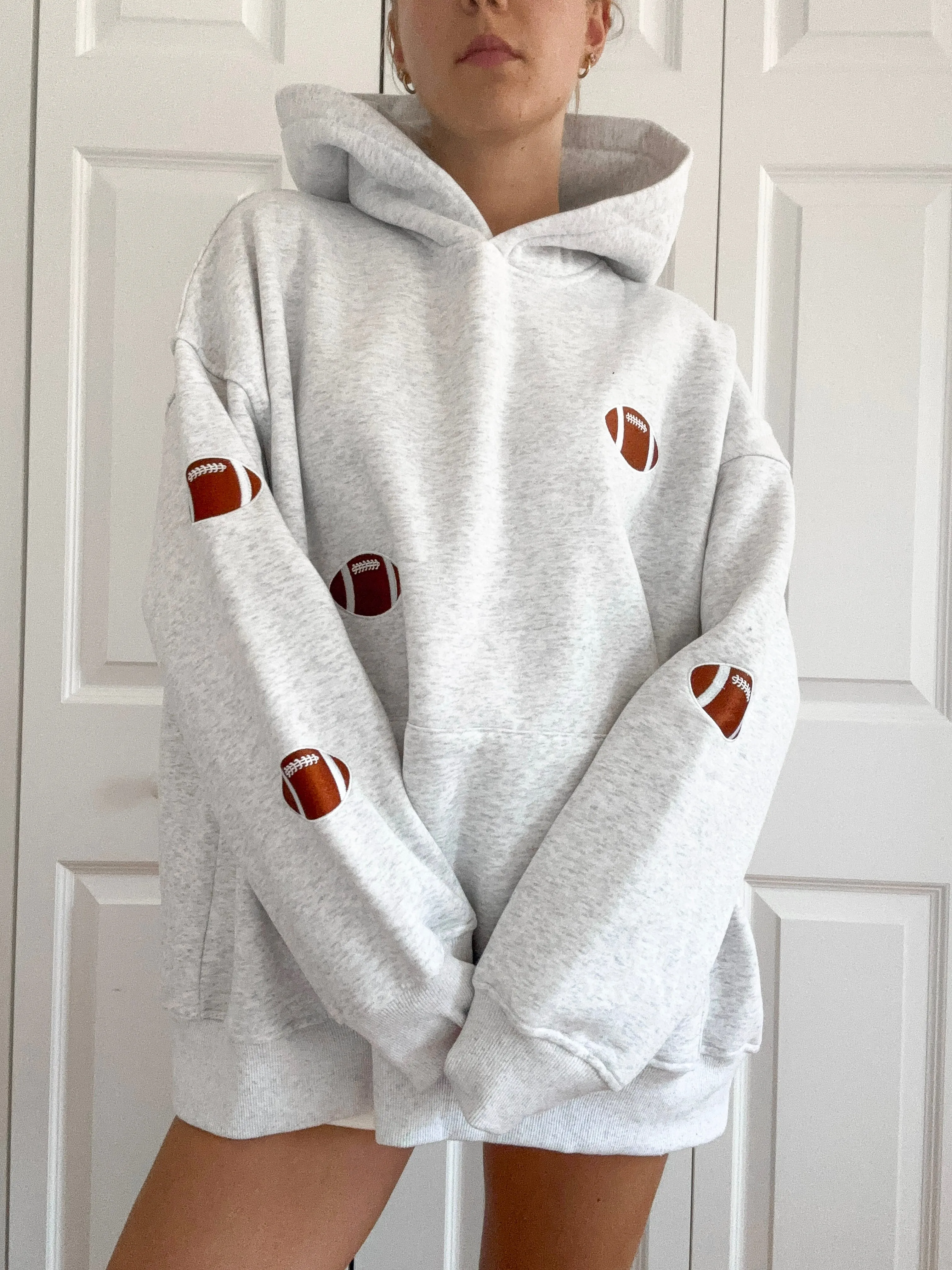 Football Embroider Hoodie sold by Sunkissed Coconut product image thumbnail 3