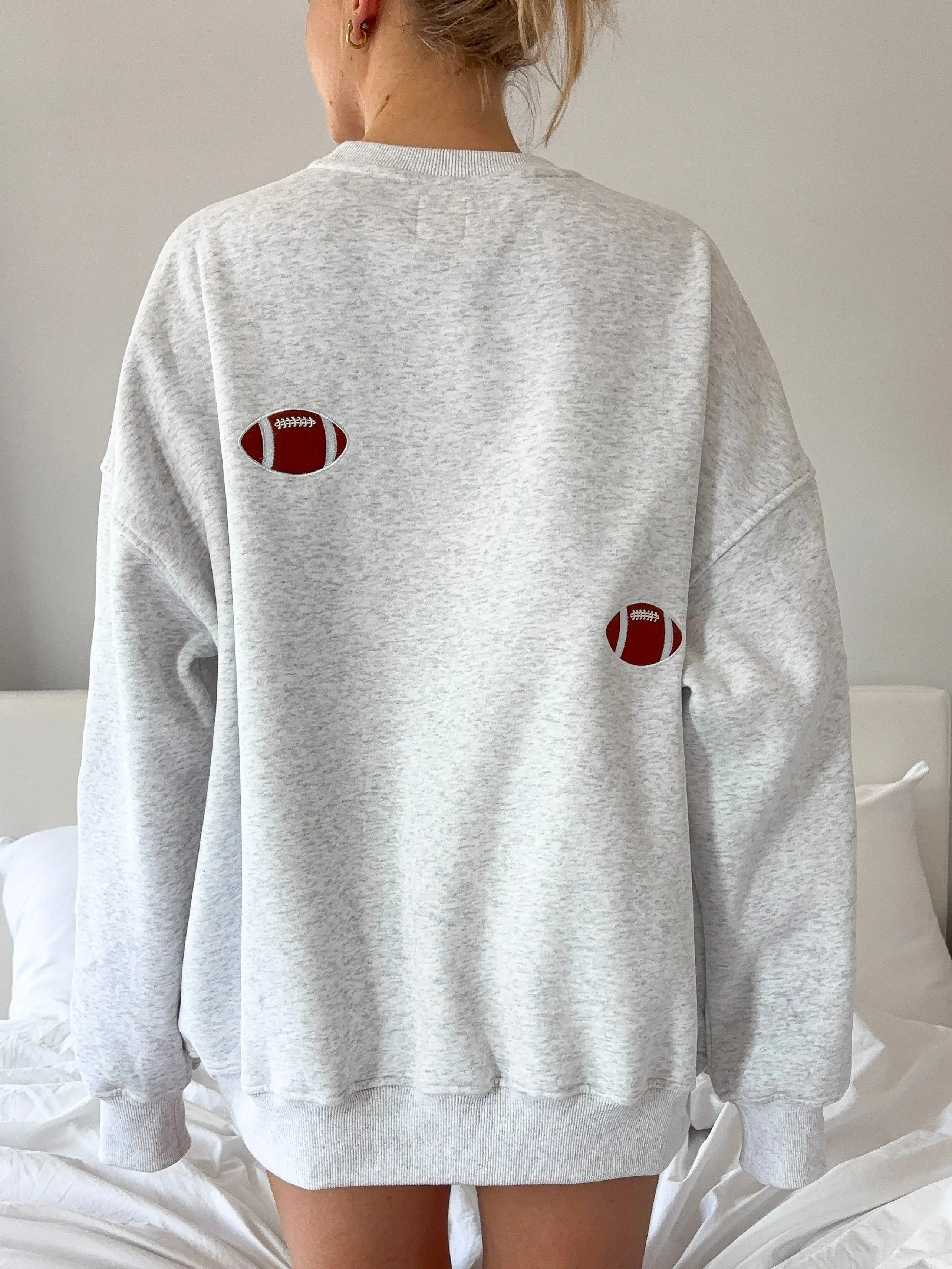 Football Embroidered Sweatshirt sold by Sunkissed Coconut product image thumbnail 2