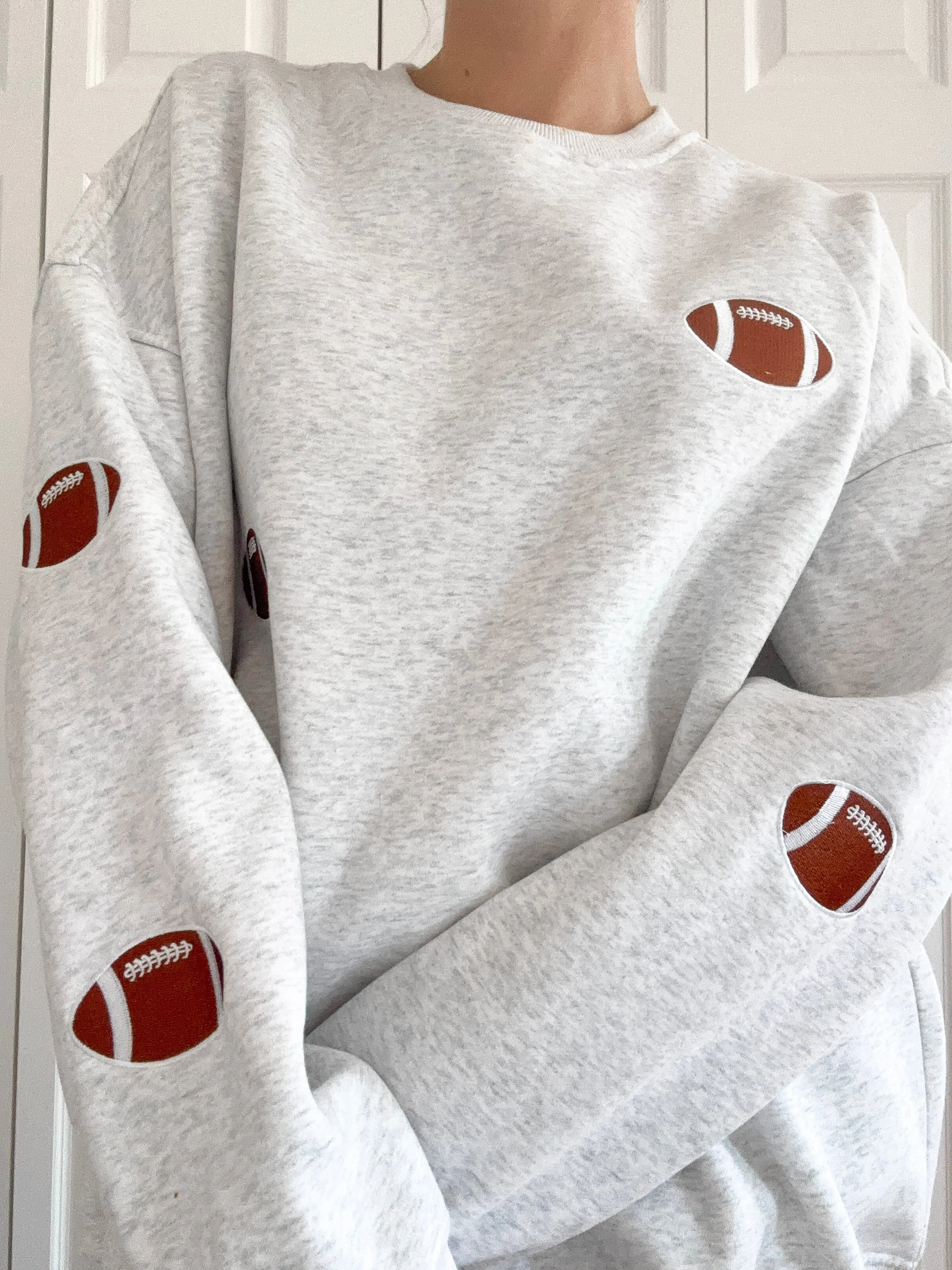 Football Embroidered Sweatshirt sold by Sunkissed Coconut product image thumbnail 3