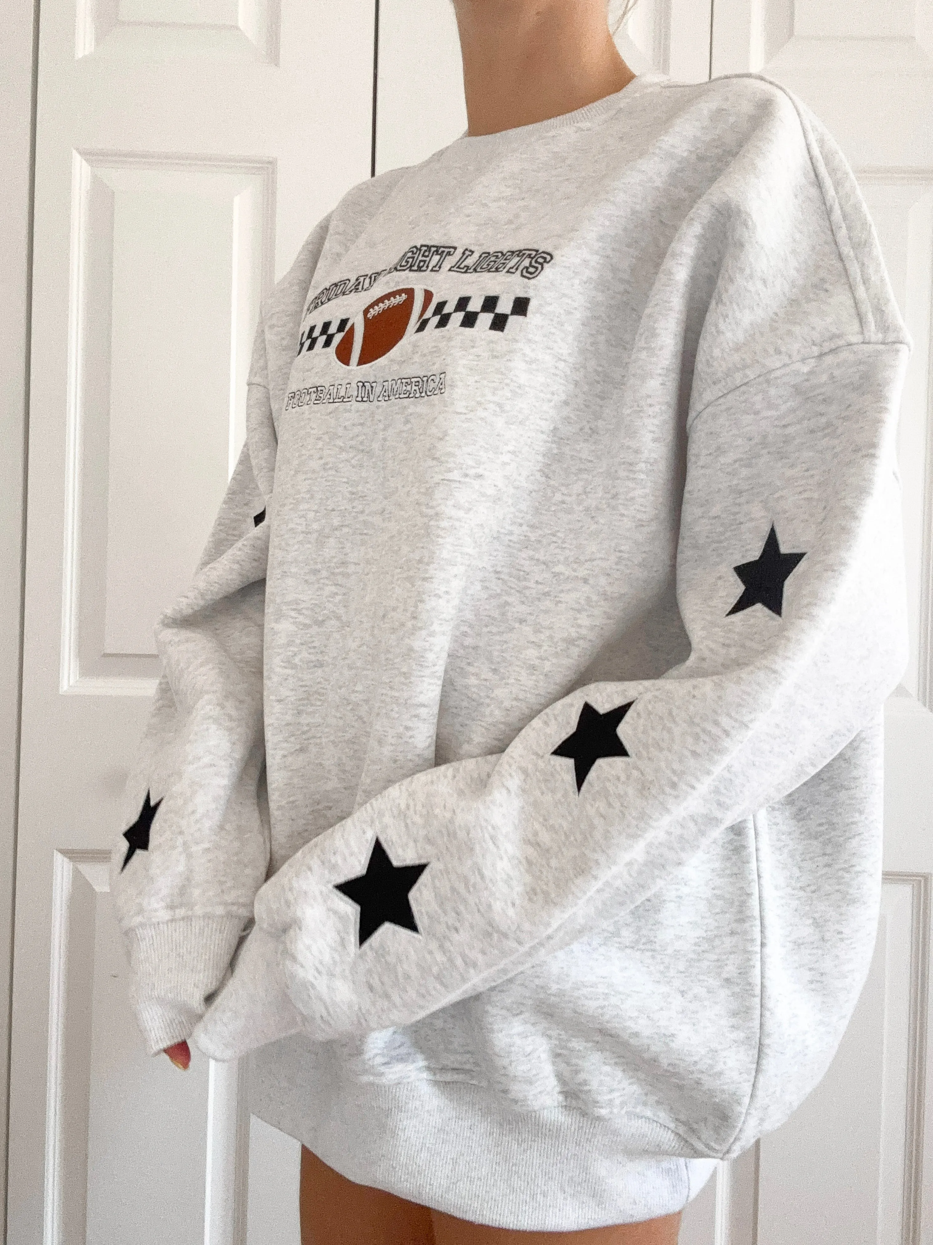 Friday Night Lights Game Day Football Embroider Sweatshirt sold by Sunkissed Coconut