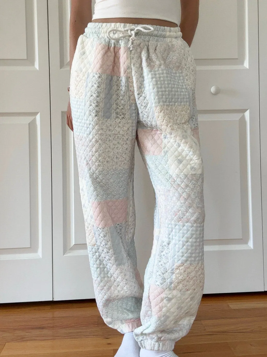 Shades Of Blue Quilted Pastel Joggers sold by Sunkissed Coconut