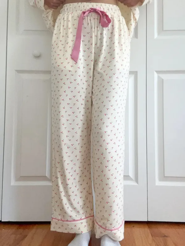 Cherries All Over Pajama Pants sold by Sunkissed Coconut