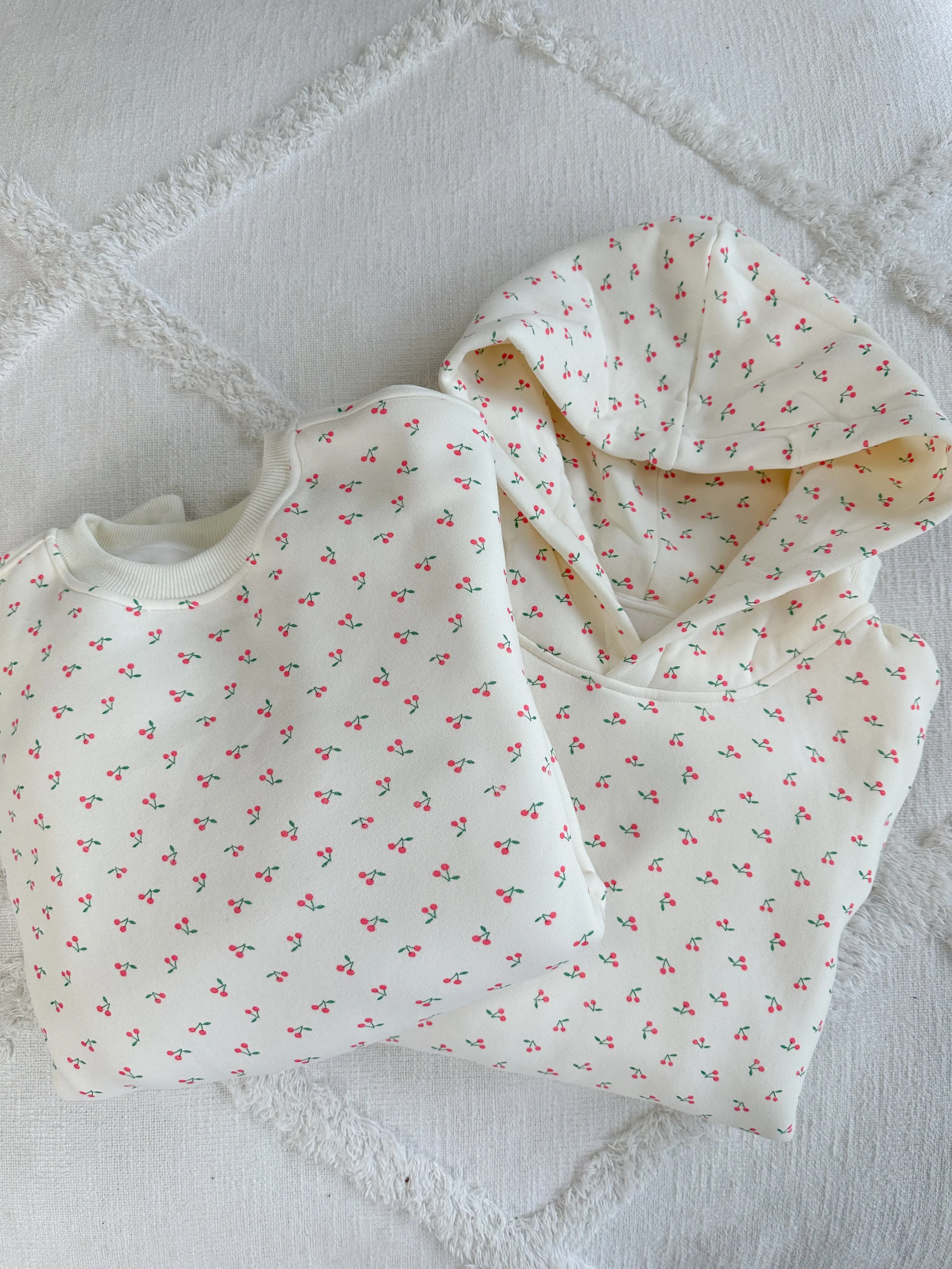 Blank Ivory Cherries All Over Hoodie sold by Sunkissed Coconut product image thumbnail 5