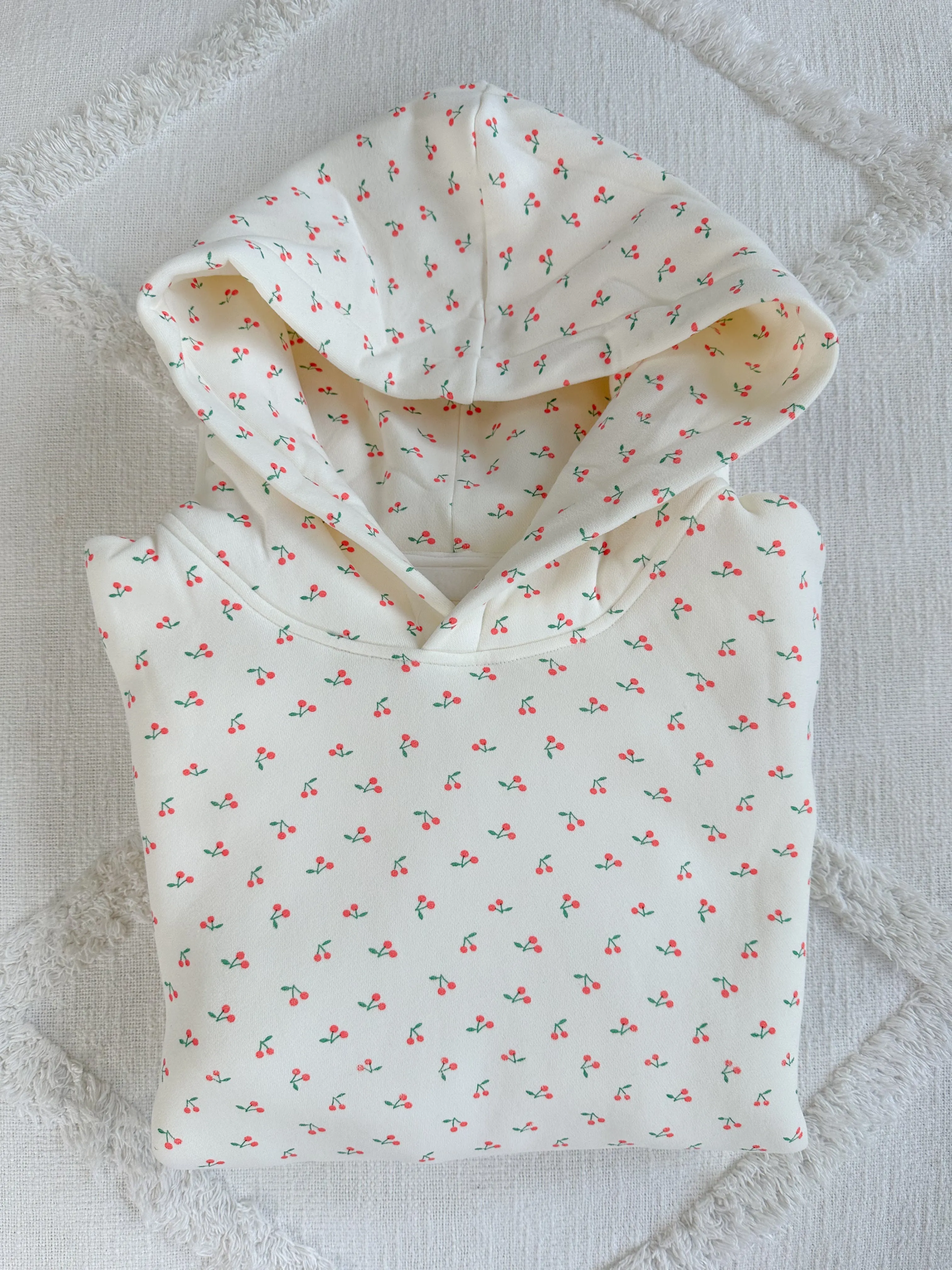 Blank Ivory Cherries All Over Hoodie sold by Sunkissed Coconut product image thumbnail 4