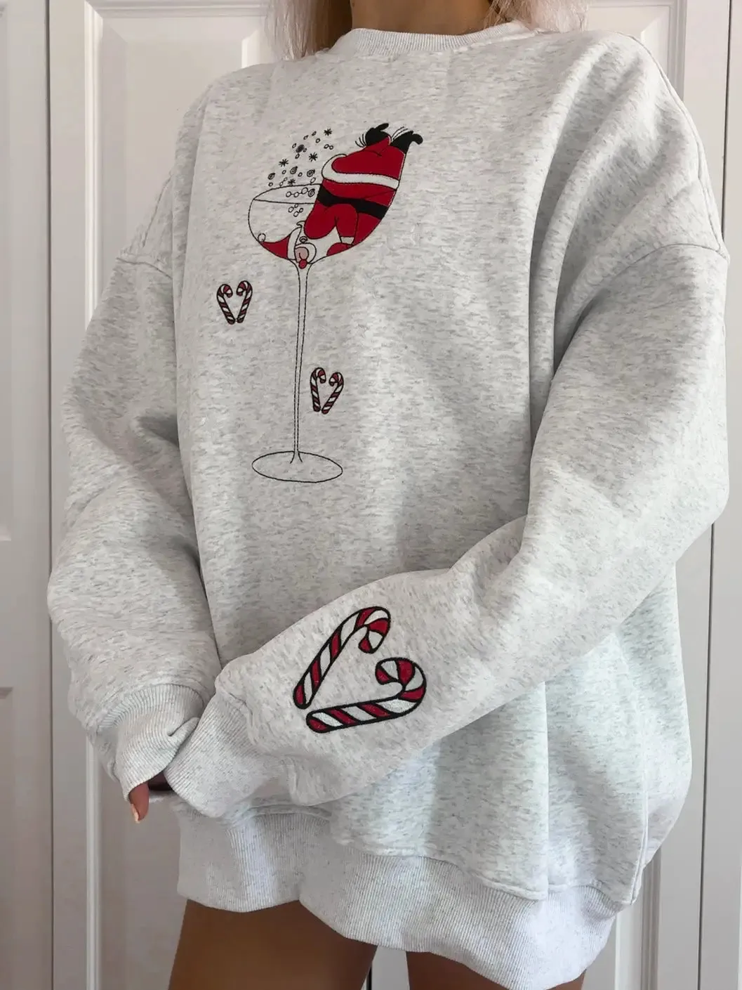Tipsy Santa Christmas Embroidered Sweatshirt sold by Sunkissed Coconut product image thumbnail 2
