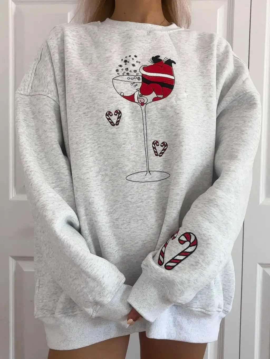 Tipsy Santa Christmas Embroidered Sweatshirt sold by Sunkissed Coconut product image thumbnail 3