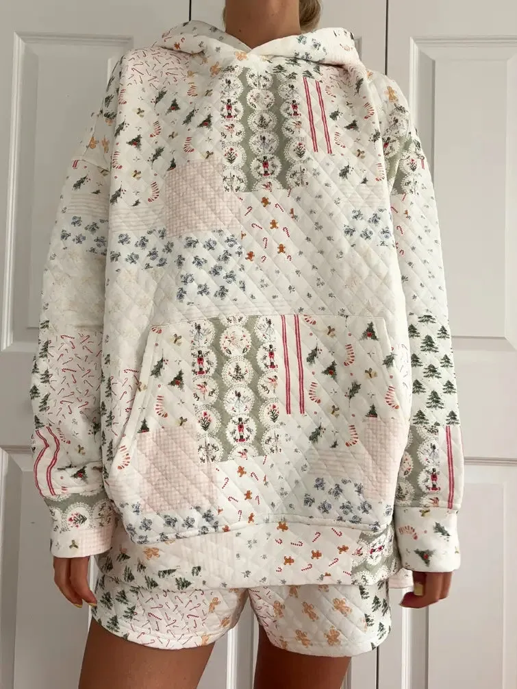 Christmas Holiday Quilted Hoodie sold by Sunkissed Coconut product image thumbnail 3