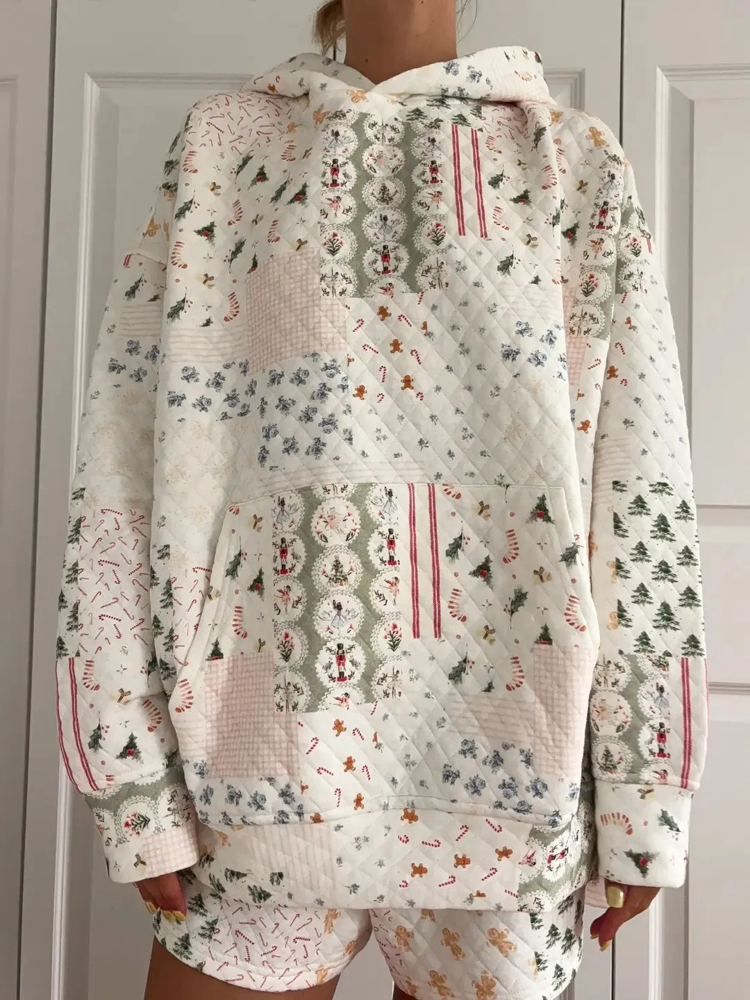 Christmas Holiday Quilted Hoodie sold by Sunkissed Coconut