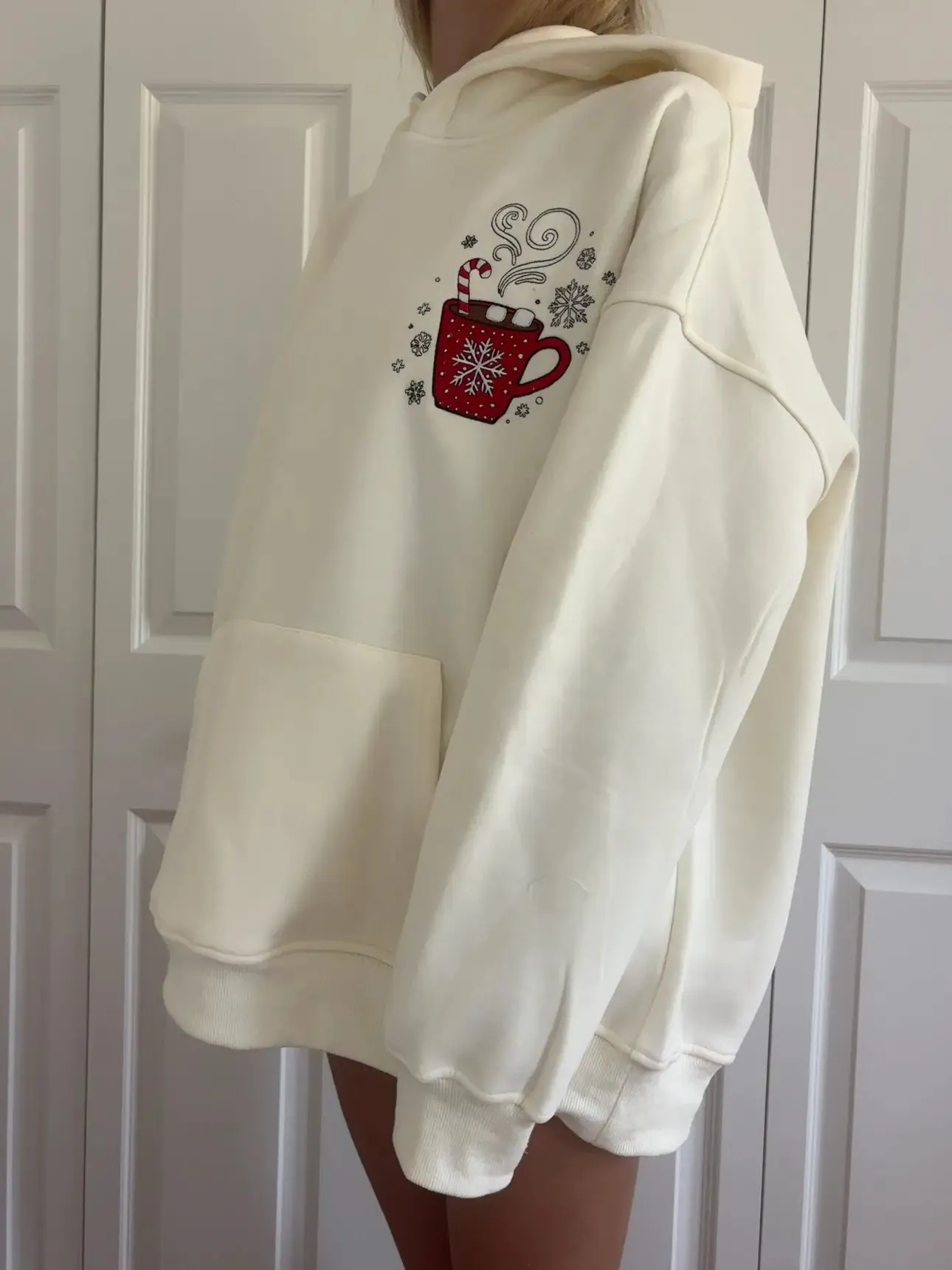 Hot Chocolate Recipe Christmas Embroider Hoodie sold by Sunkissed Coconut product image thumbnail 2