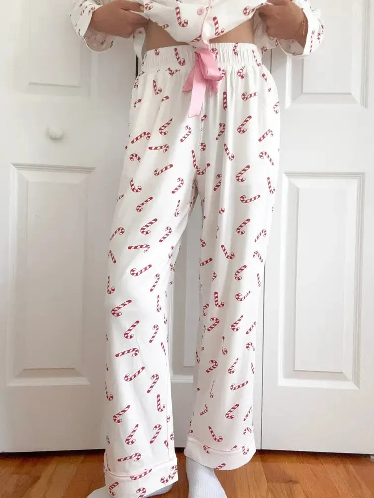 Candy Cane Holiday Christmas Pajama Pants sold by Sunkissed Coconut product image thumbnail 2