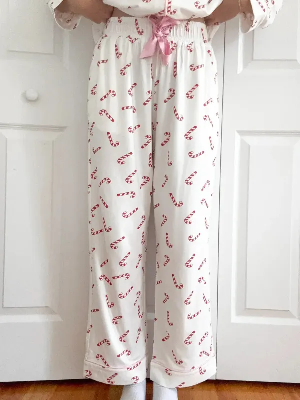 Candy Cane Holiday Christmas Pajama Pants sold by Sunkissed Coconut