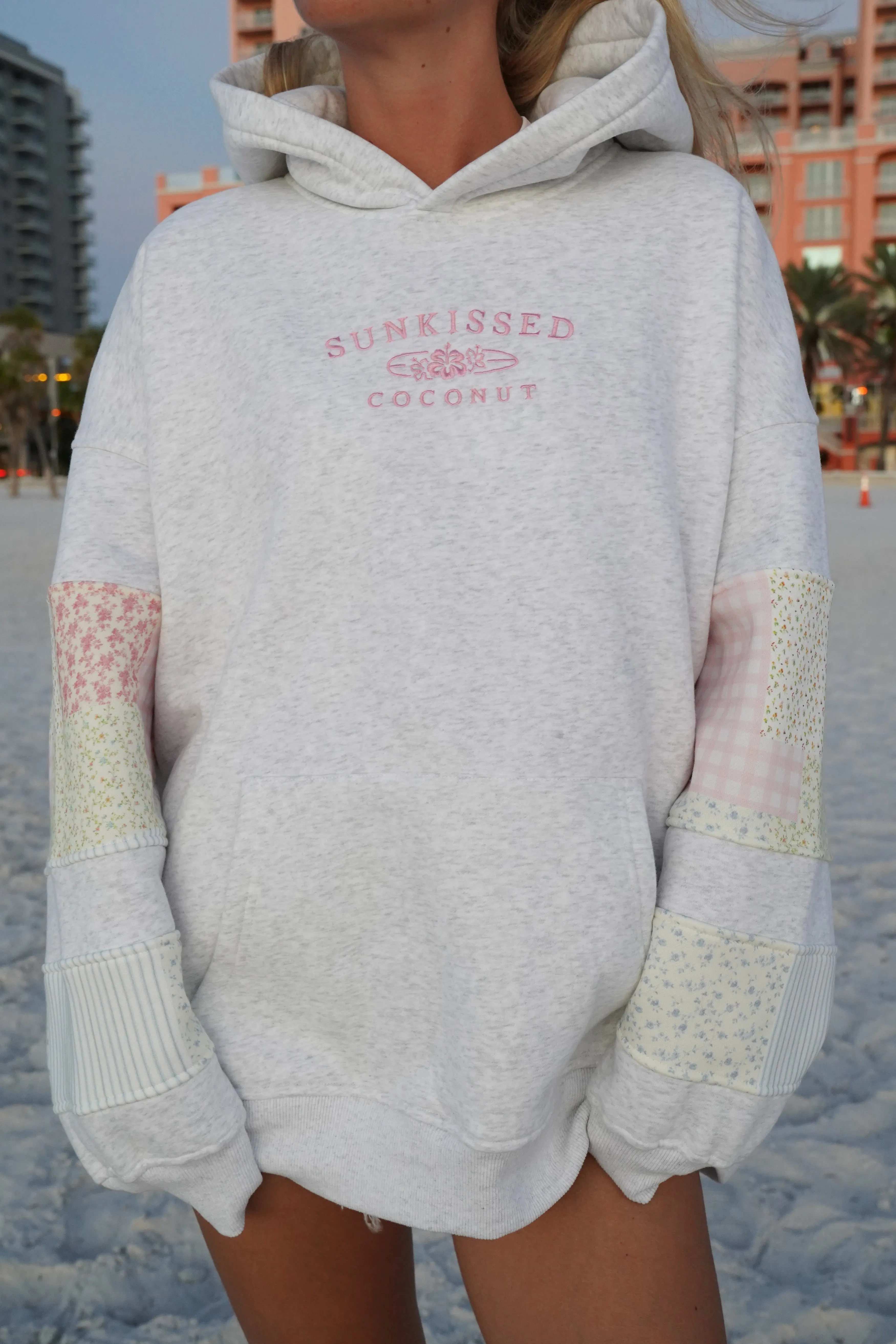 Sunkissedcoconut Quilted Pastel Embroidered Hoodie sold by Sunkissed Coconut