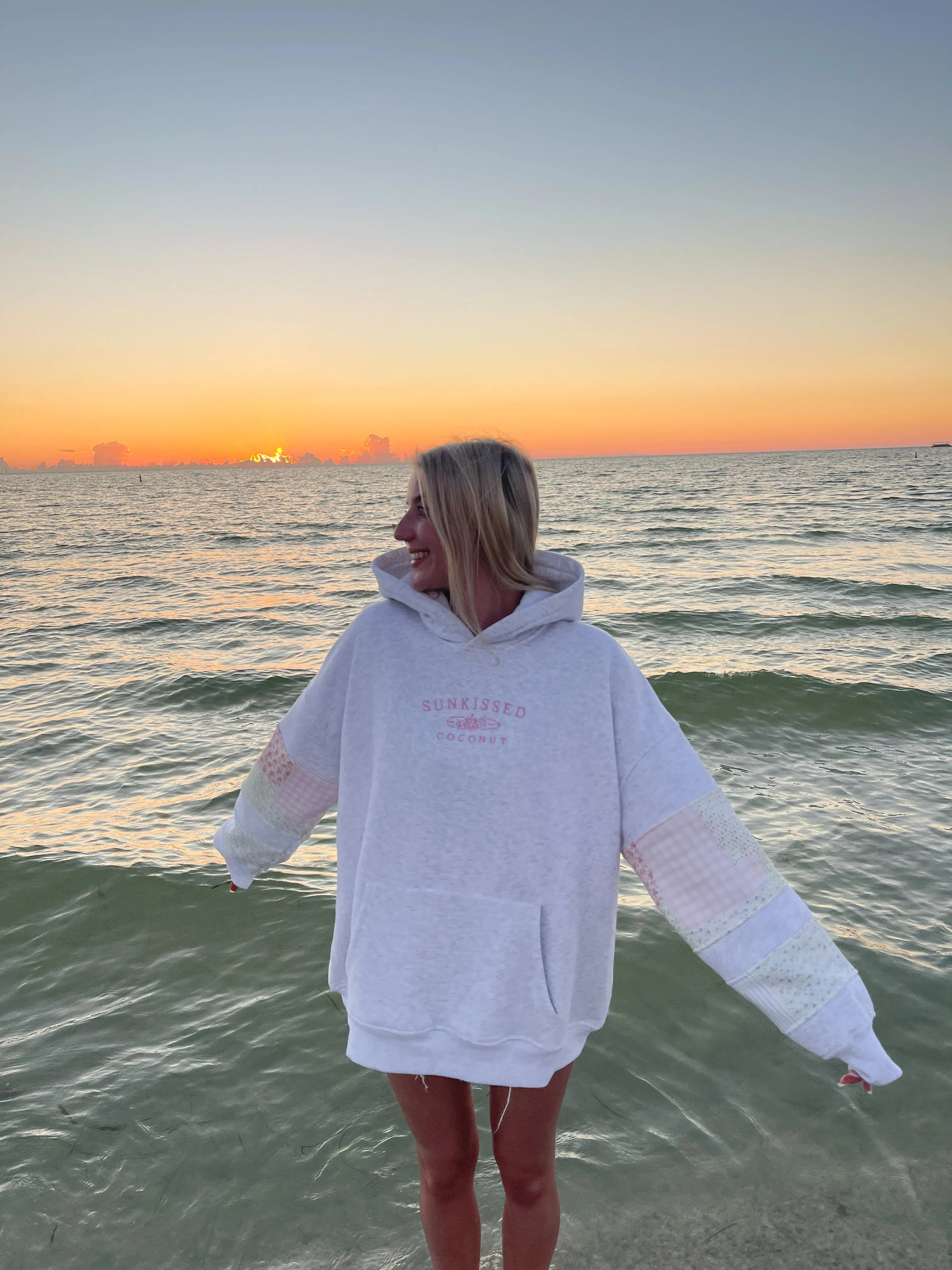 Sunkissedcoconut Quilted Pastel Embroidered Hoodie sold by Sunkissed Coconut product image thumbnail 4