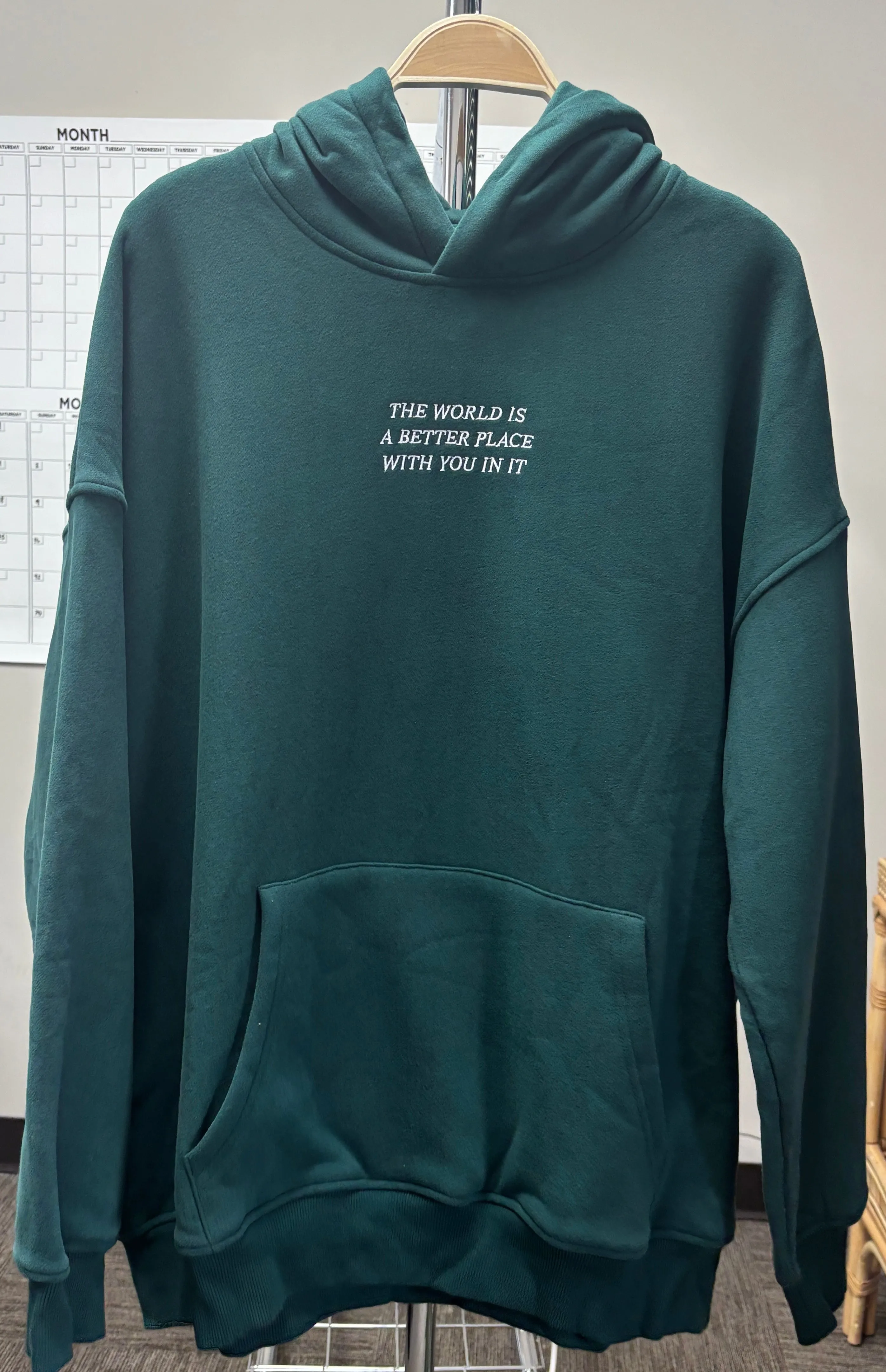 The World Is A Better Place With You In It Embroider Hoodie sold by Sunkissed Coconut product image thumbnail 5