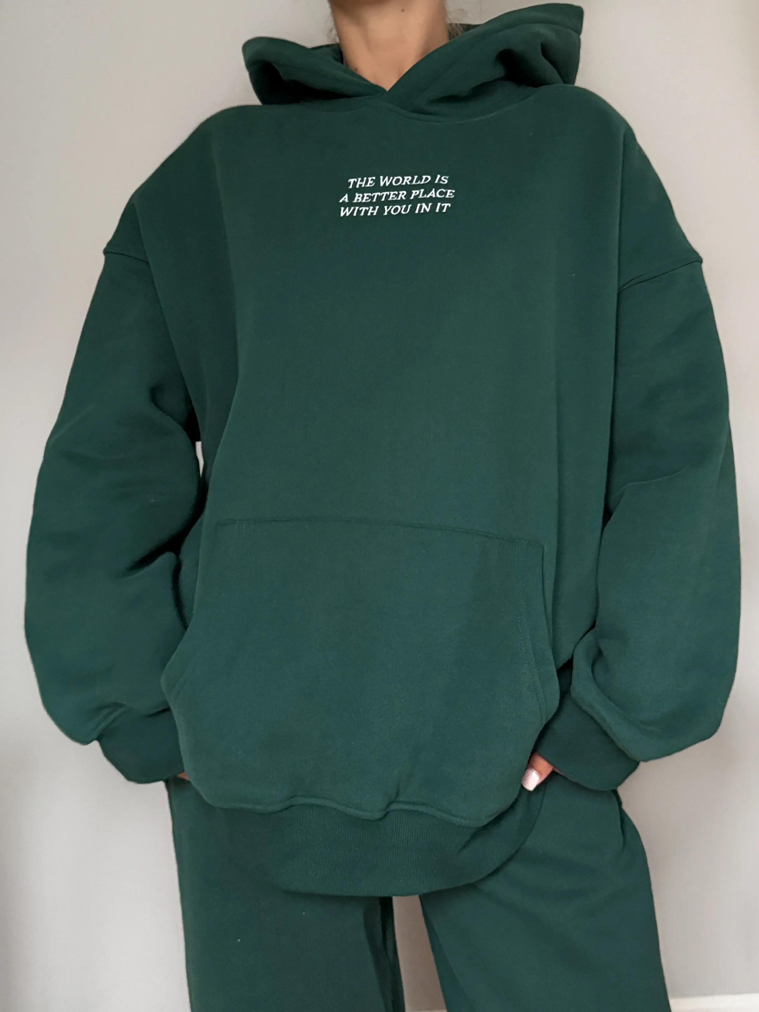 The World Is A Better Place With You In It Embroider Hoodie sold by Sunkissed Coconut product image thumbnail 2