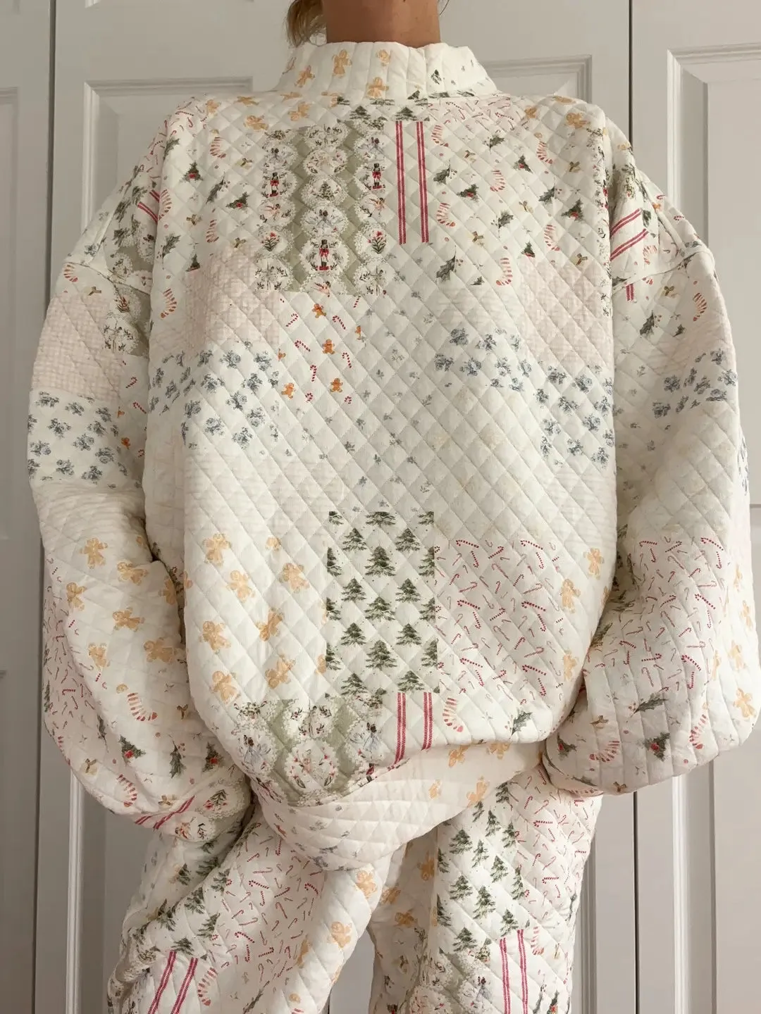 Christmas Holiday Quilted Mockneck Sweatshirt sold by Sunkissed Coconut product image thumbnail 5