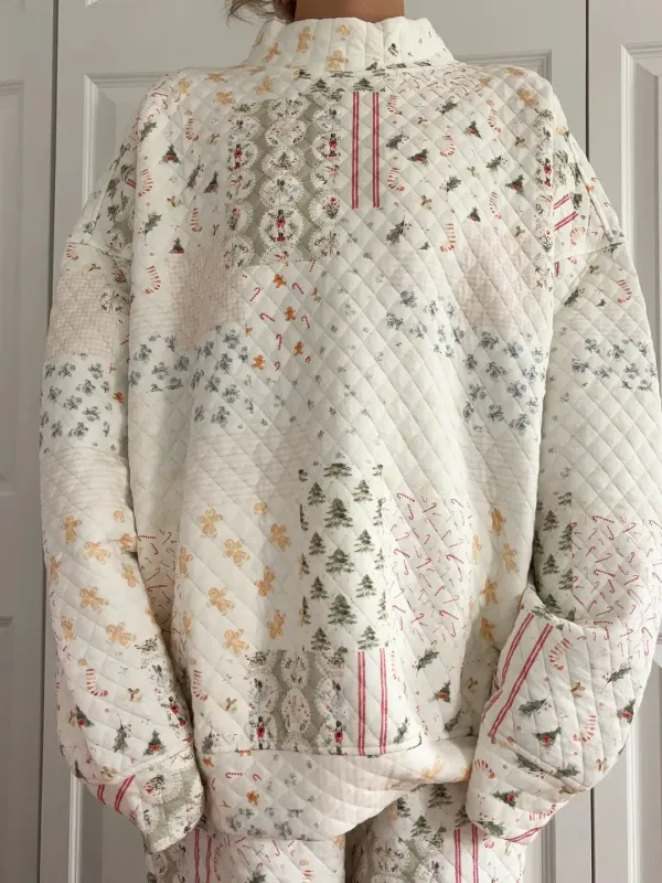 Christmas Holiday Quilted Mockneck Sweatshirt sold by Sunkissed Coconut