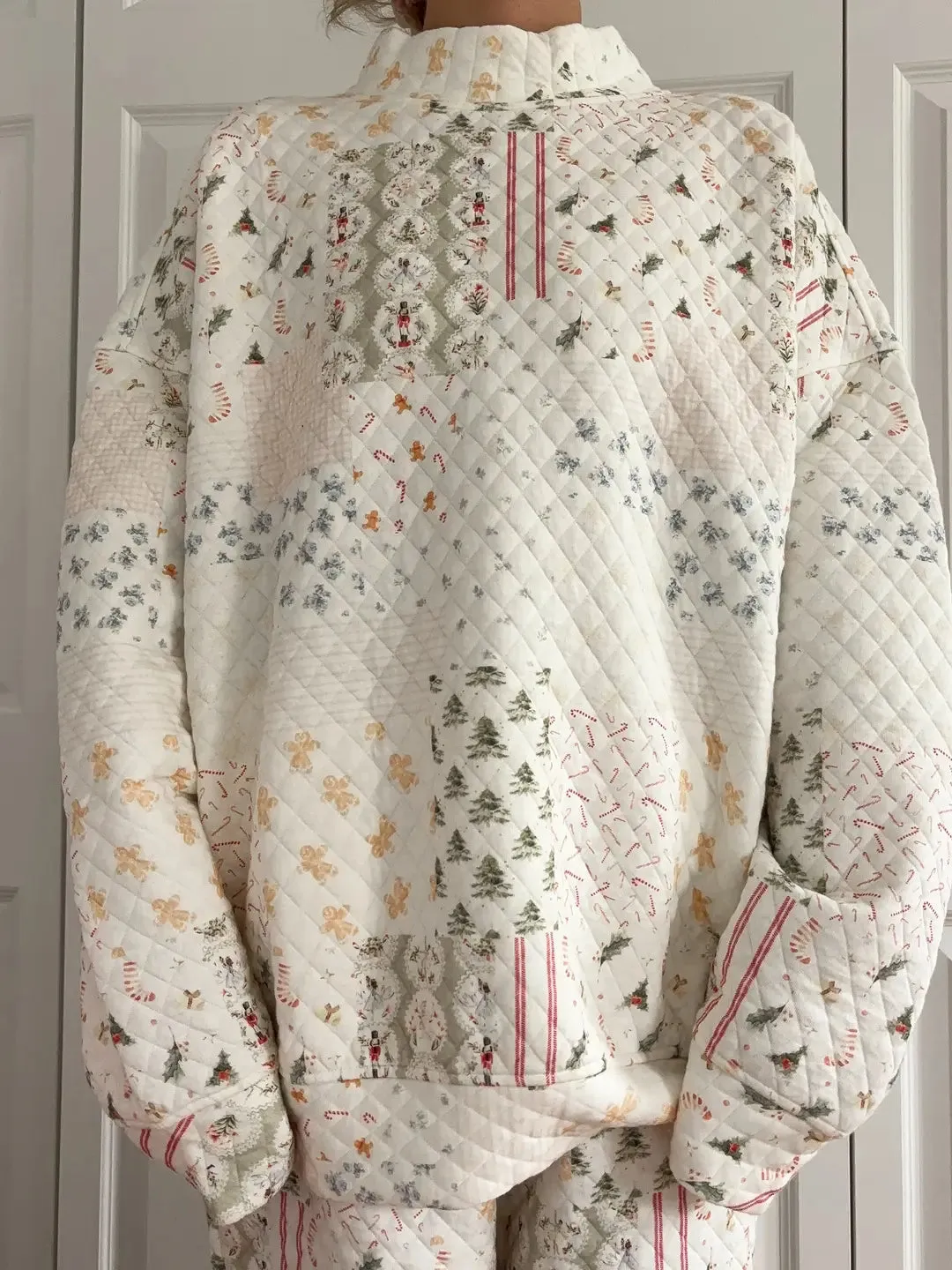 Christmas Holiday Quilted Mockneck Sweatshirt sold by Sunkissed Coconut