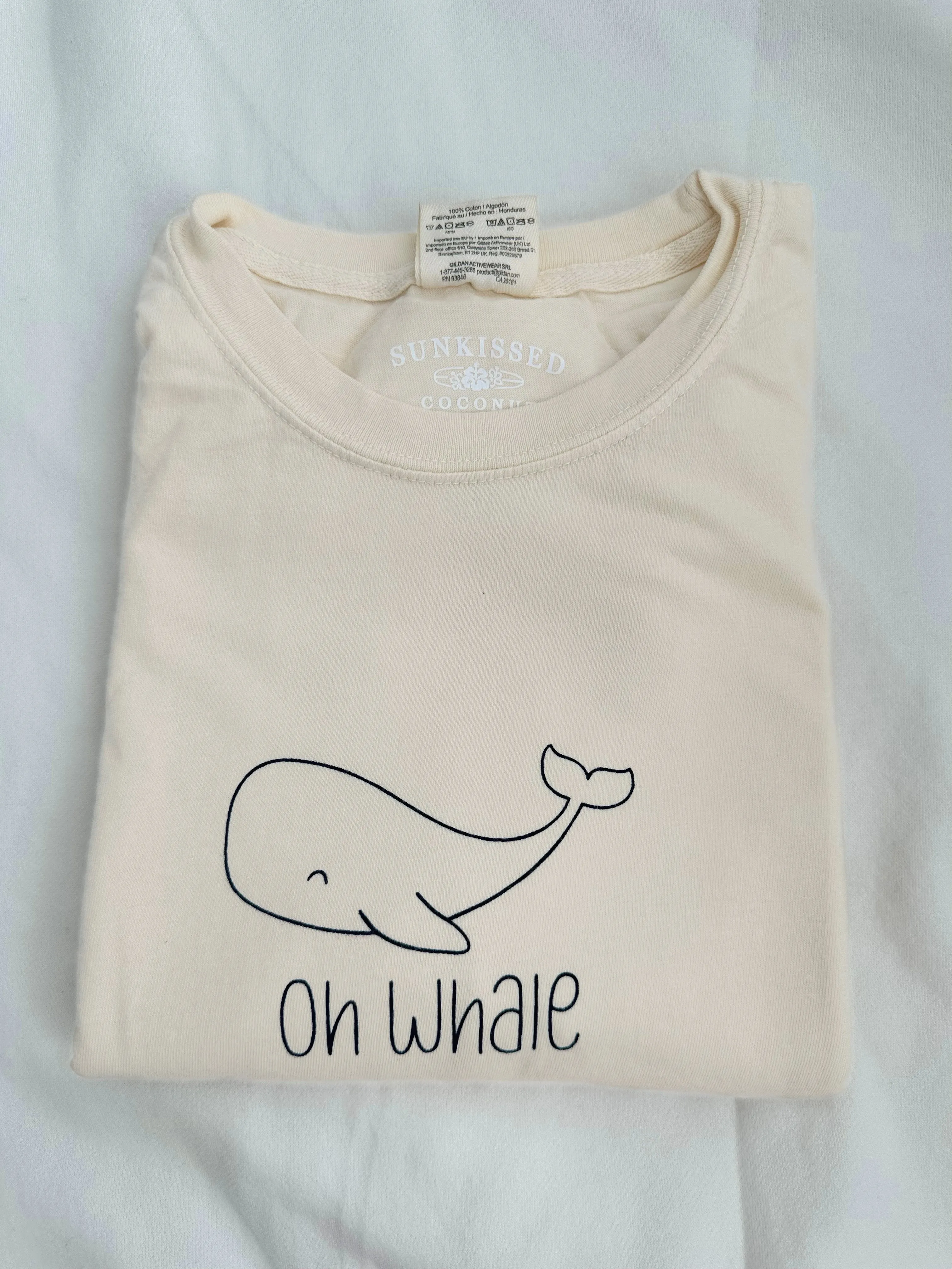 Oh Whale Comfort Colors Tee sold by Sunkissed Coconut