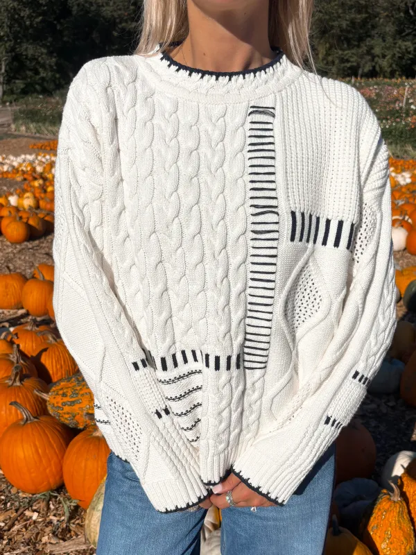 Navy Simple Girly Sweater sold by Sunkissed Coconut