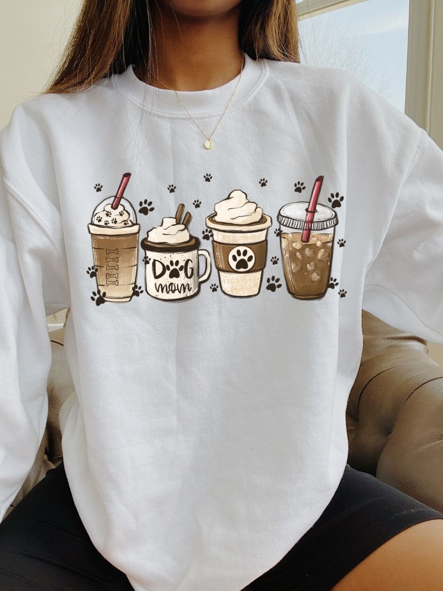 Dog Mom Coffee Sweatshirt sold by Sunkissed Coconut product image thumbnail 2