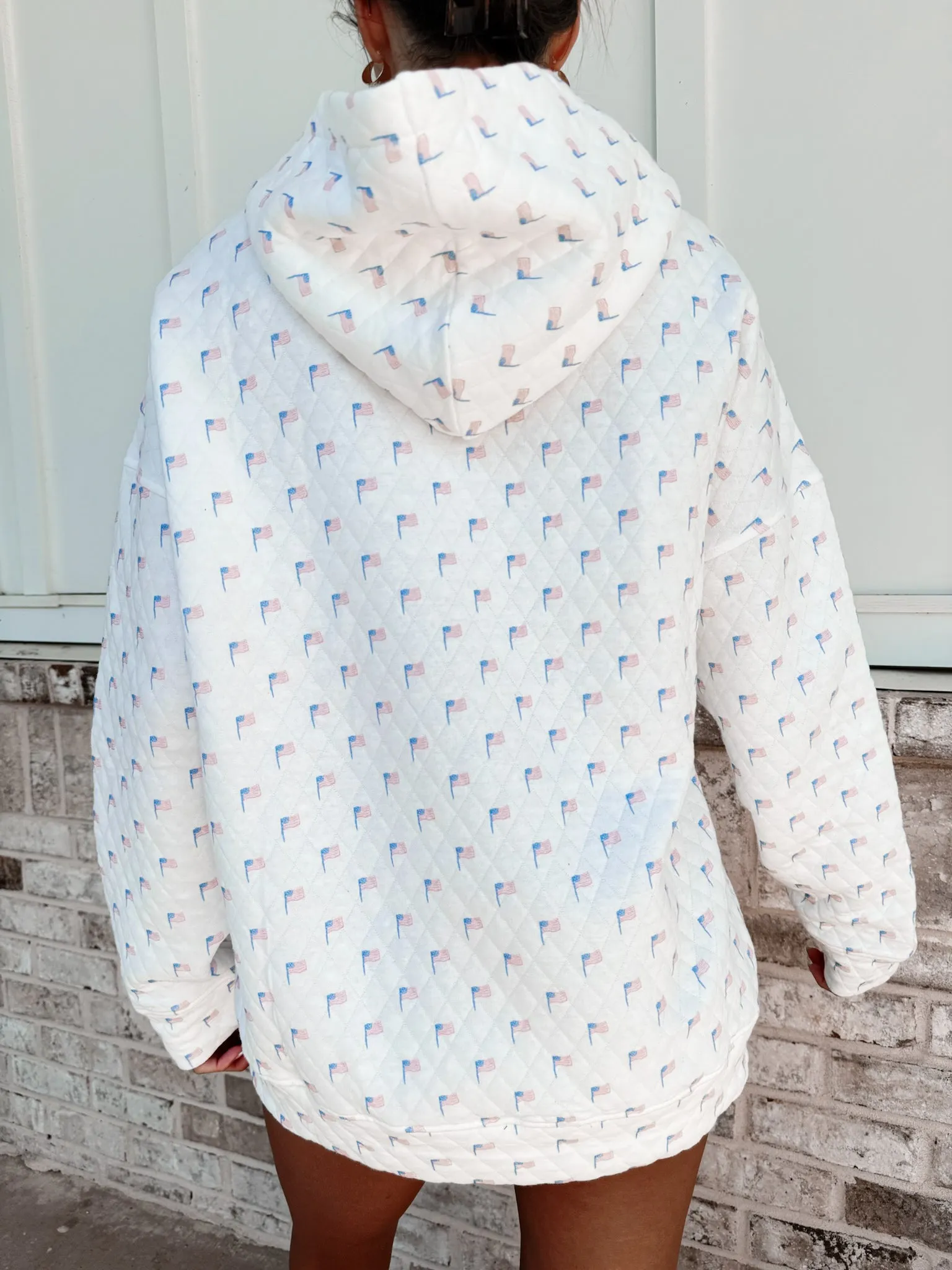 American Flag Quilted Hoodie sold by Sunkissed Coconut product image thumbnail 4