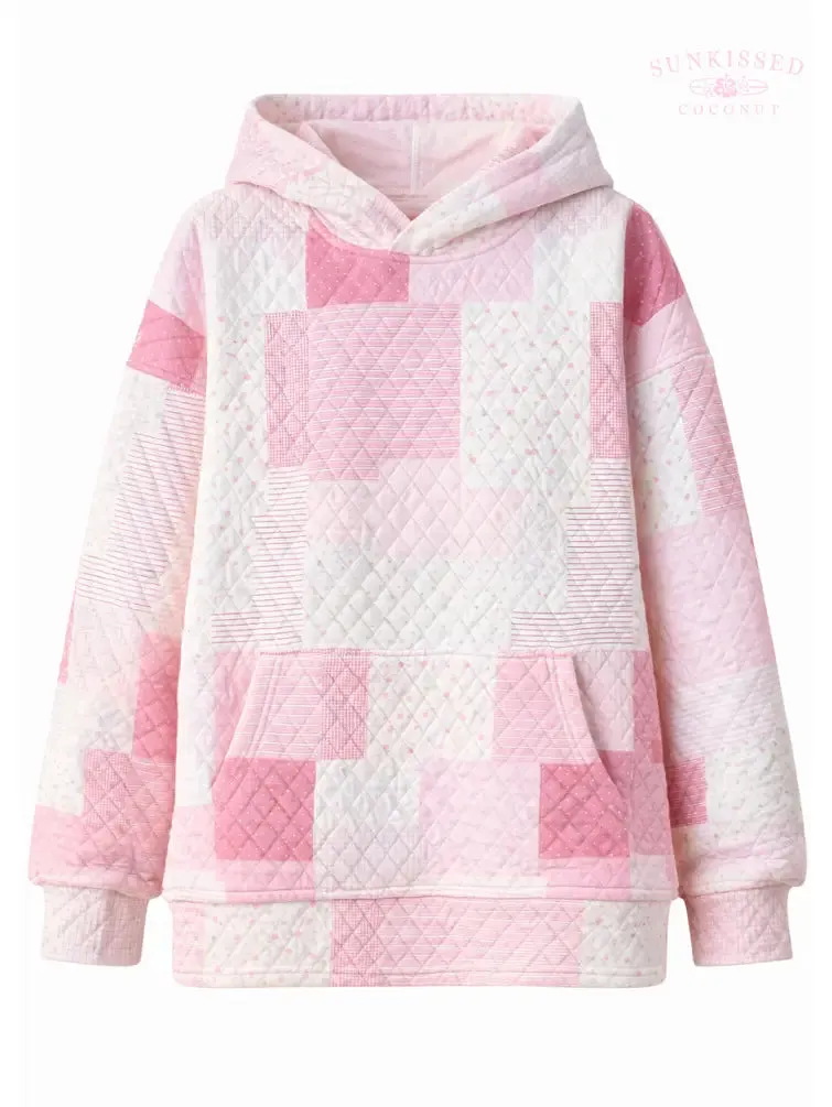 Margo Quilted Patchwork Hoodie sold by Sunkissed Coconut product image thumbnail 5