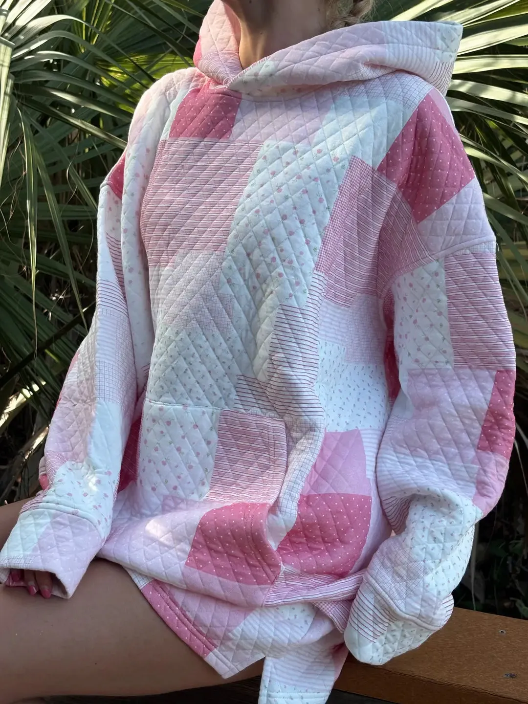 Margo Quilted Patchwork Hoodie sold by Sunkissed Coconut product image thumbnail 2