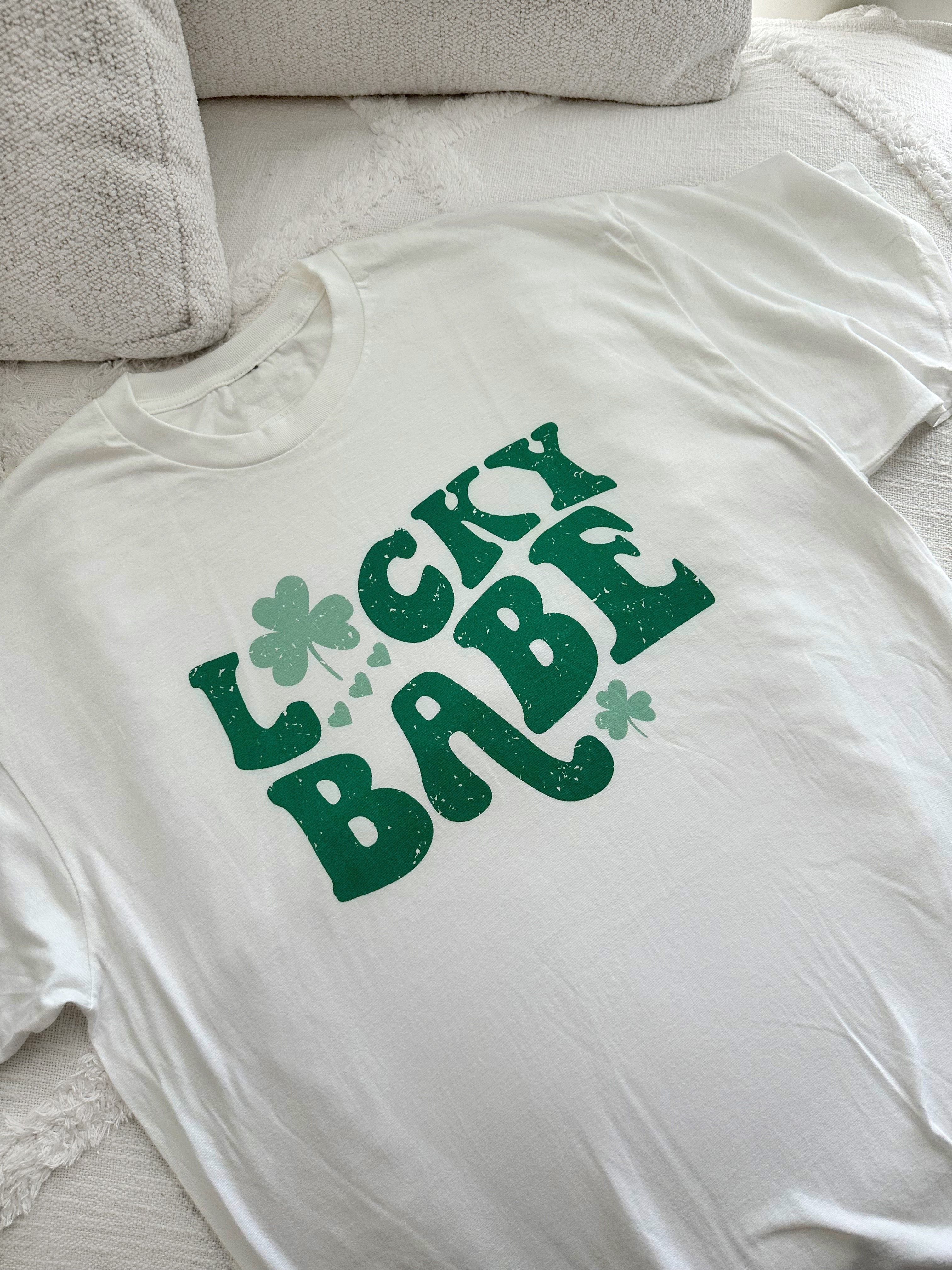 Lucky Babe Clover Tee sold by Sunkissed Coconut