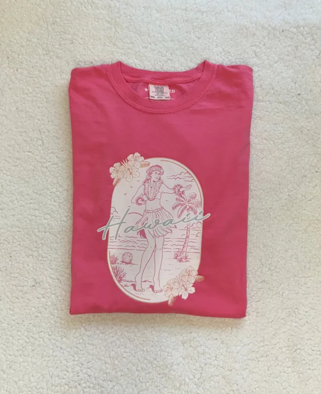 Hawaii Girl Comfort Colors Tee sold by Sunkissed Coconut