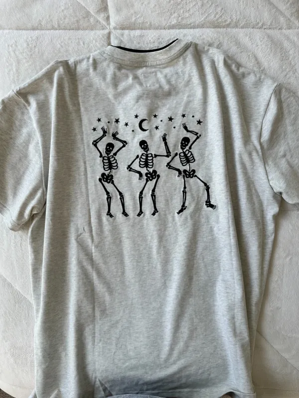 EMBROIDER SKELETON TEE sold by Sunkissed Coconut