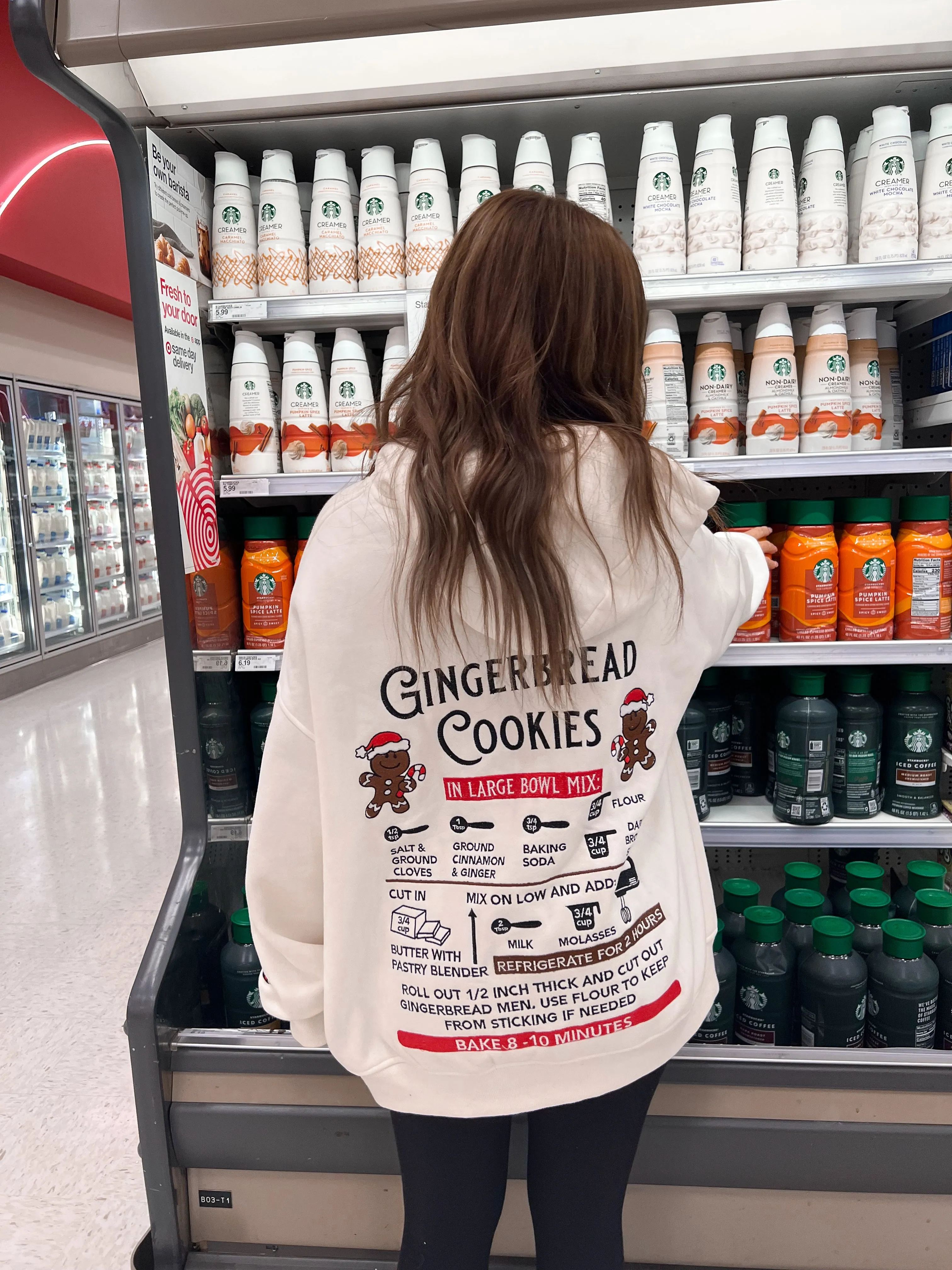 Ivory Gingerbread Recipe Christmas Embroider Hoodie sold by Sunkissed Coconut product image thumbnail 5