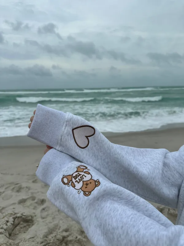 Teddy Bear Embroider Sweatshirt sold by Sunkissed Coconut
