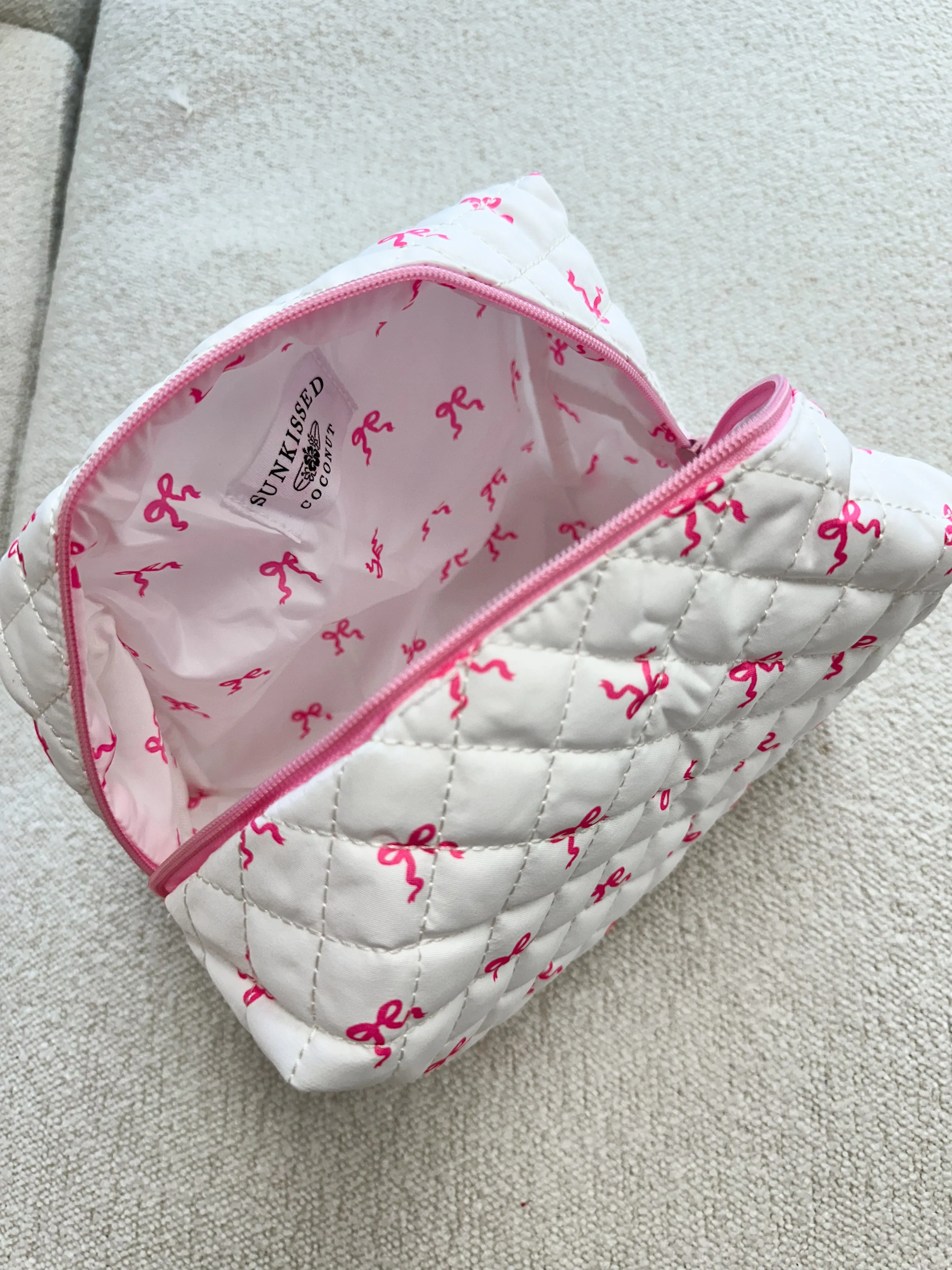 Large Coquette Ribbon Bow Handmade Travel Bag sold by Sunkissed Coconut product image thumbnail 5