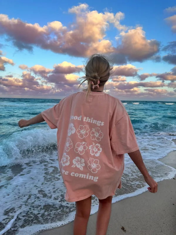 Good Things Are Coming Flower Graphic Tee sold by Sunkissed Coconut