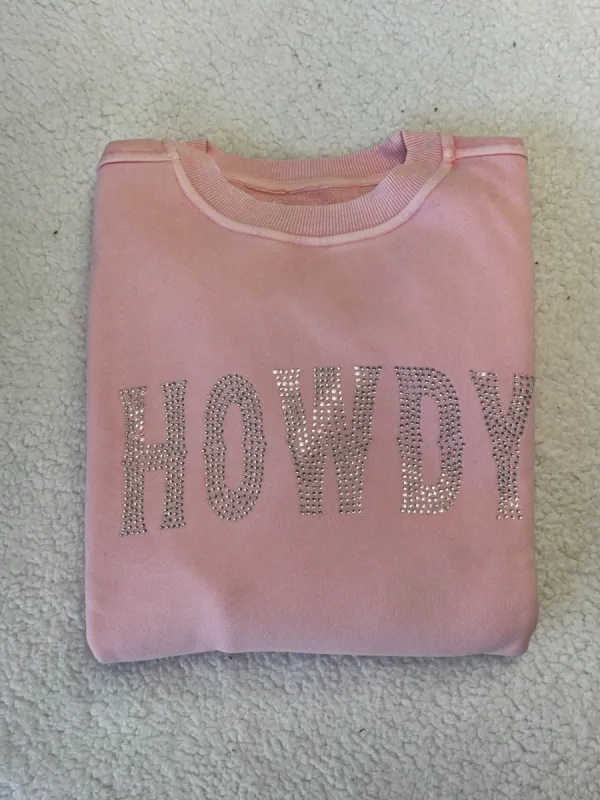 Howdy Rhinestone Sweatshirt sold by Sunkissed Coconut