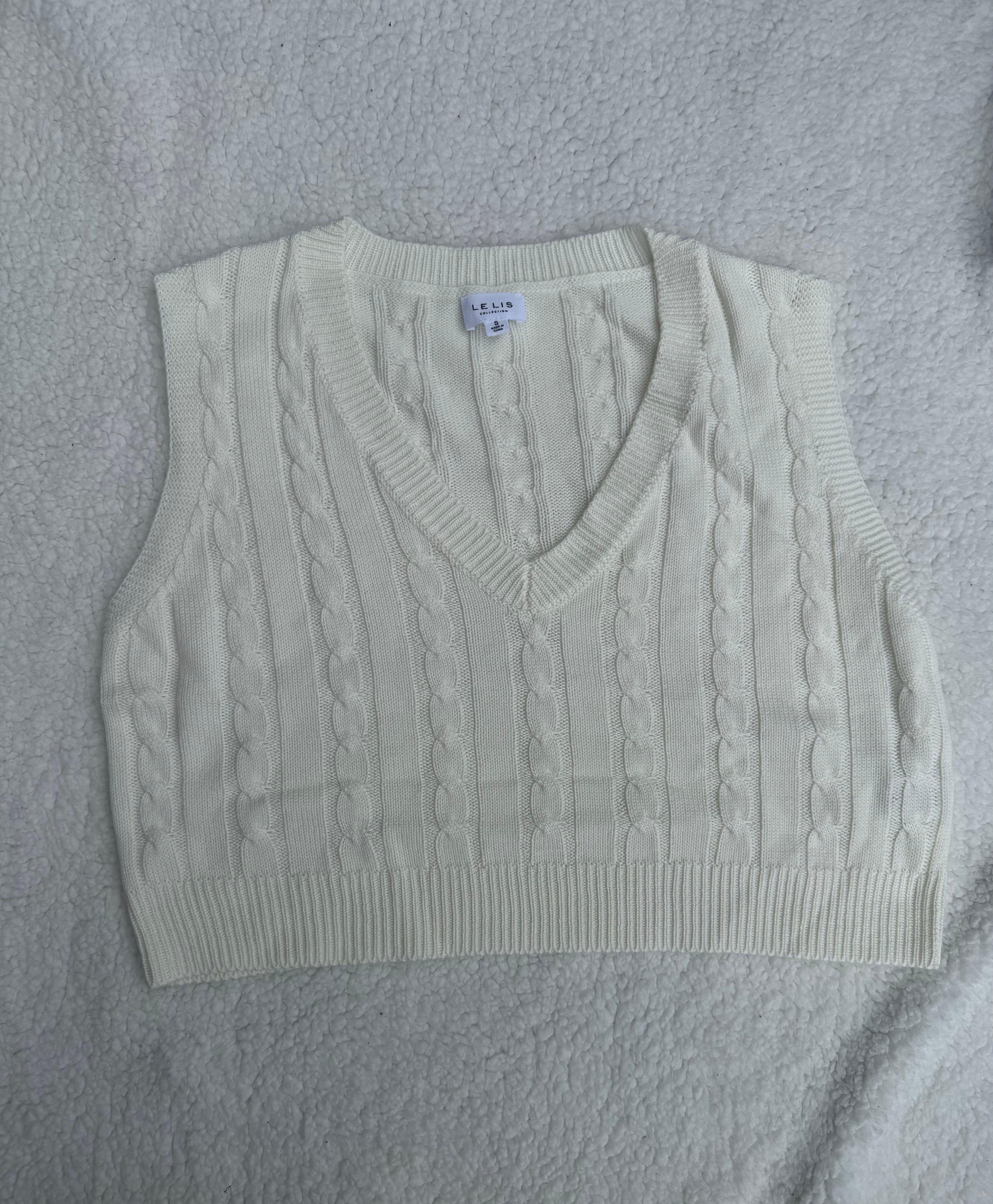 White Sweater Vest sold by Sunkissed Coconut