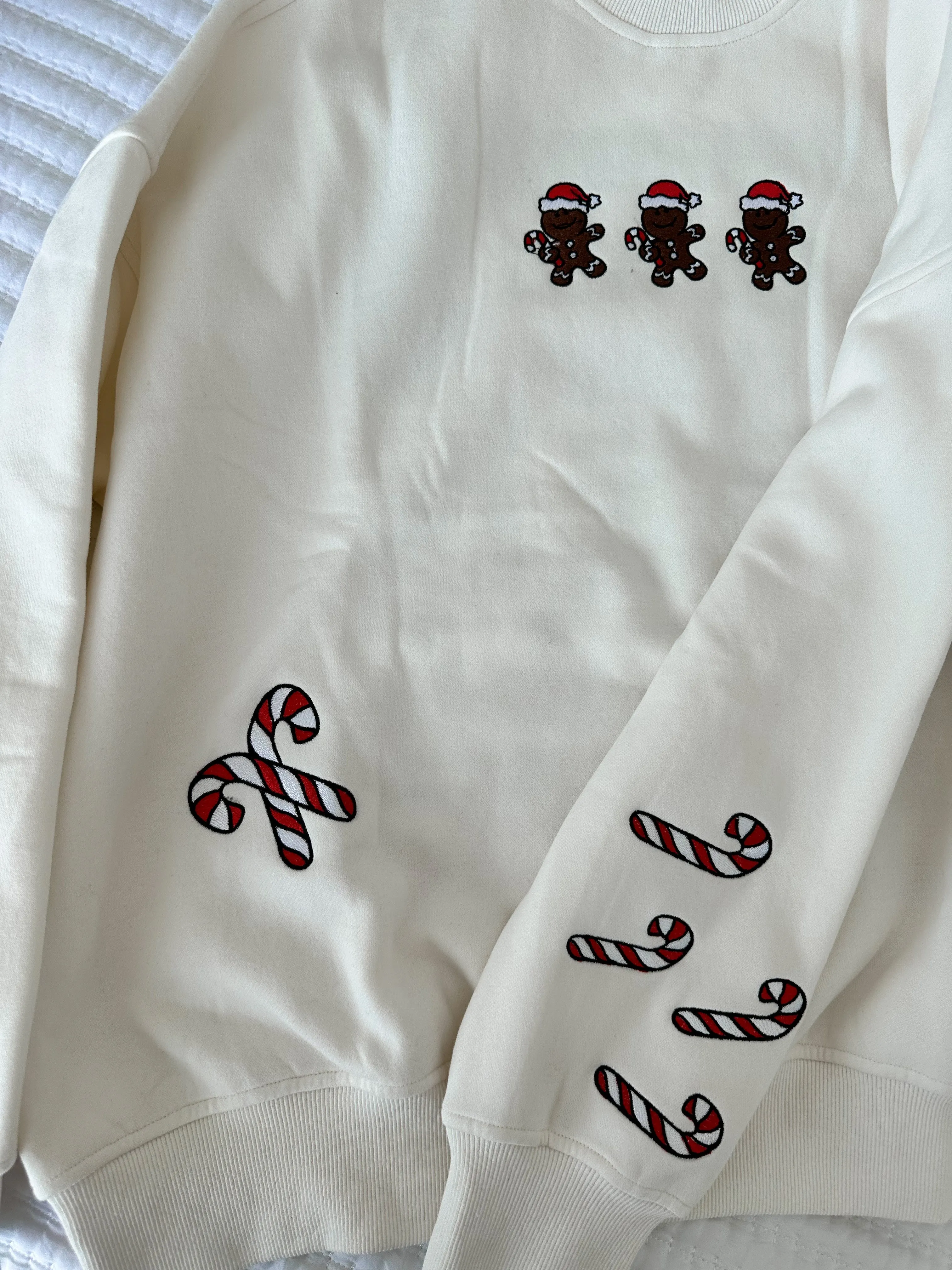 Ivory Gingerbread Recipe Christmas Embroider Sweatshirt sold by Sunkissed Coconut product image thumbnail 4