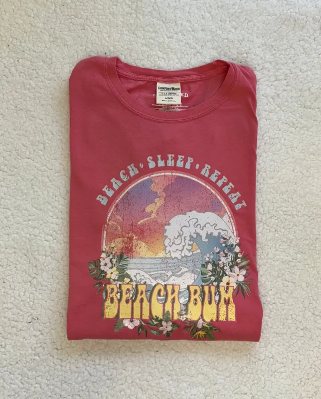 Beach Bum Comfort Wash Tee sold by Sunkissed Coconut