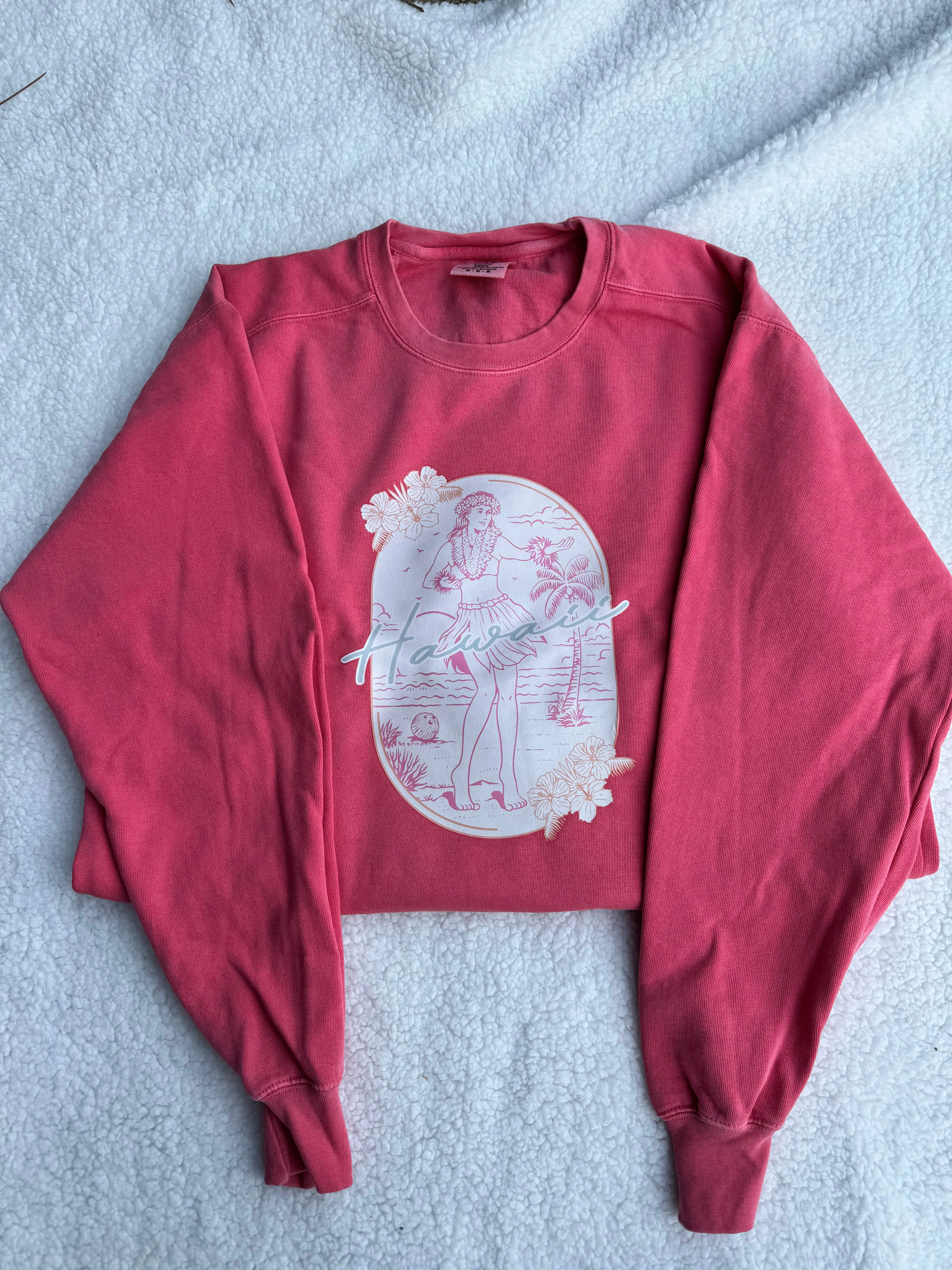 Hawaii Girl Comfort Color Sweatshirt sold by Sunkissed Coconut product image thumbnail 2