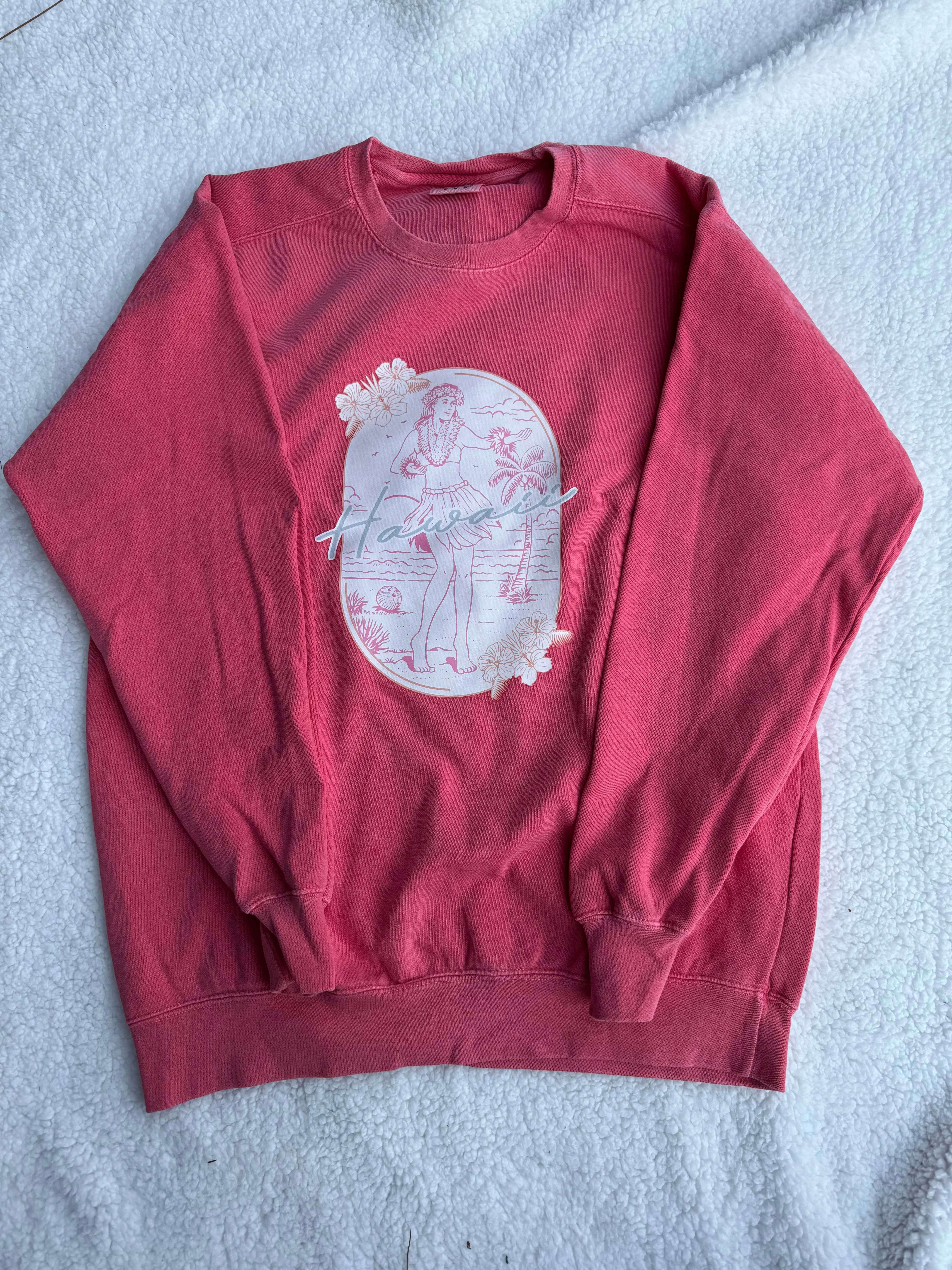 Hawaii Girl Comfort Color Sweatshirt sold by Sunkissed Coconut